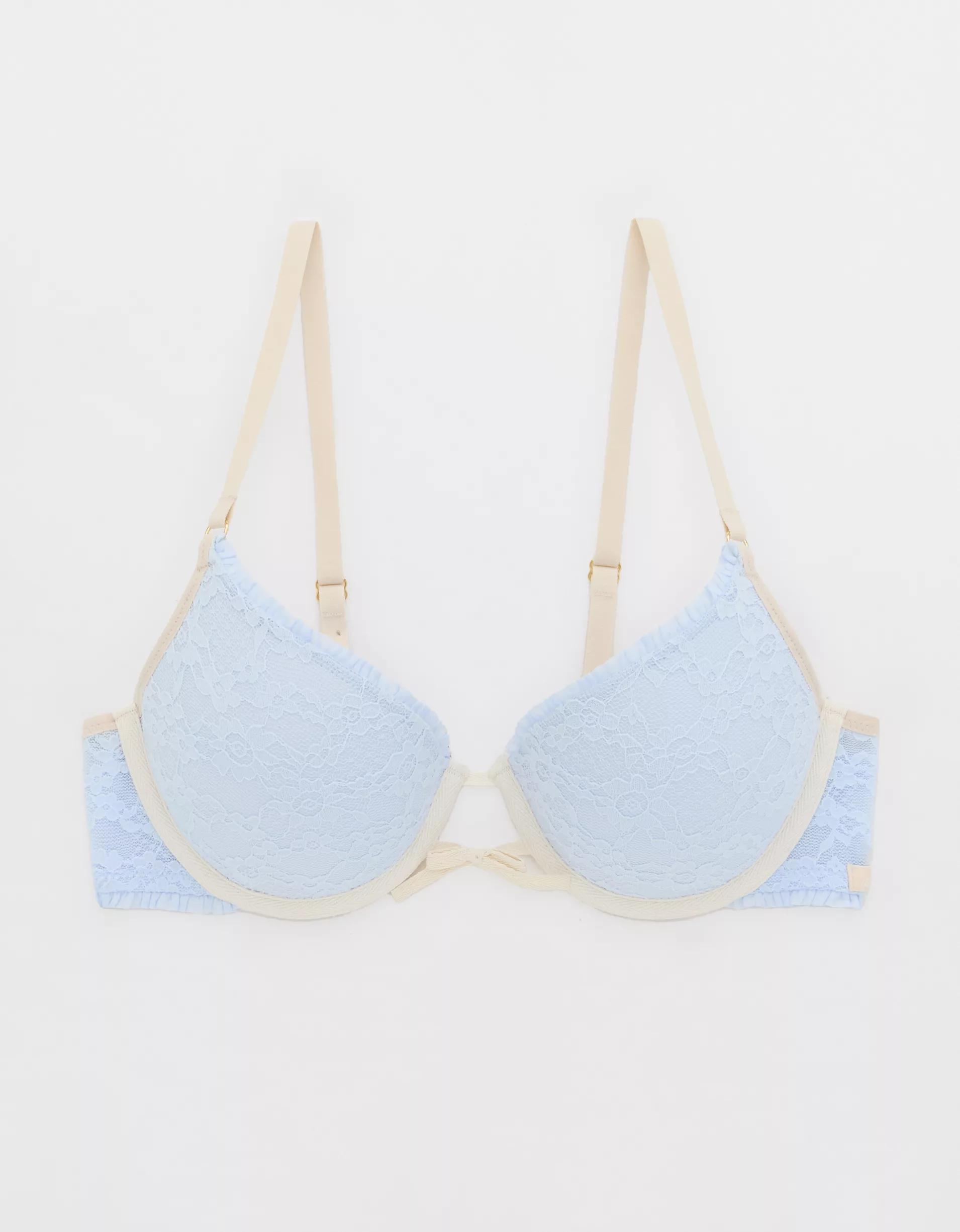 Show Off Vintage Lace Plunge Push Up Bra Product Image