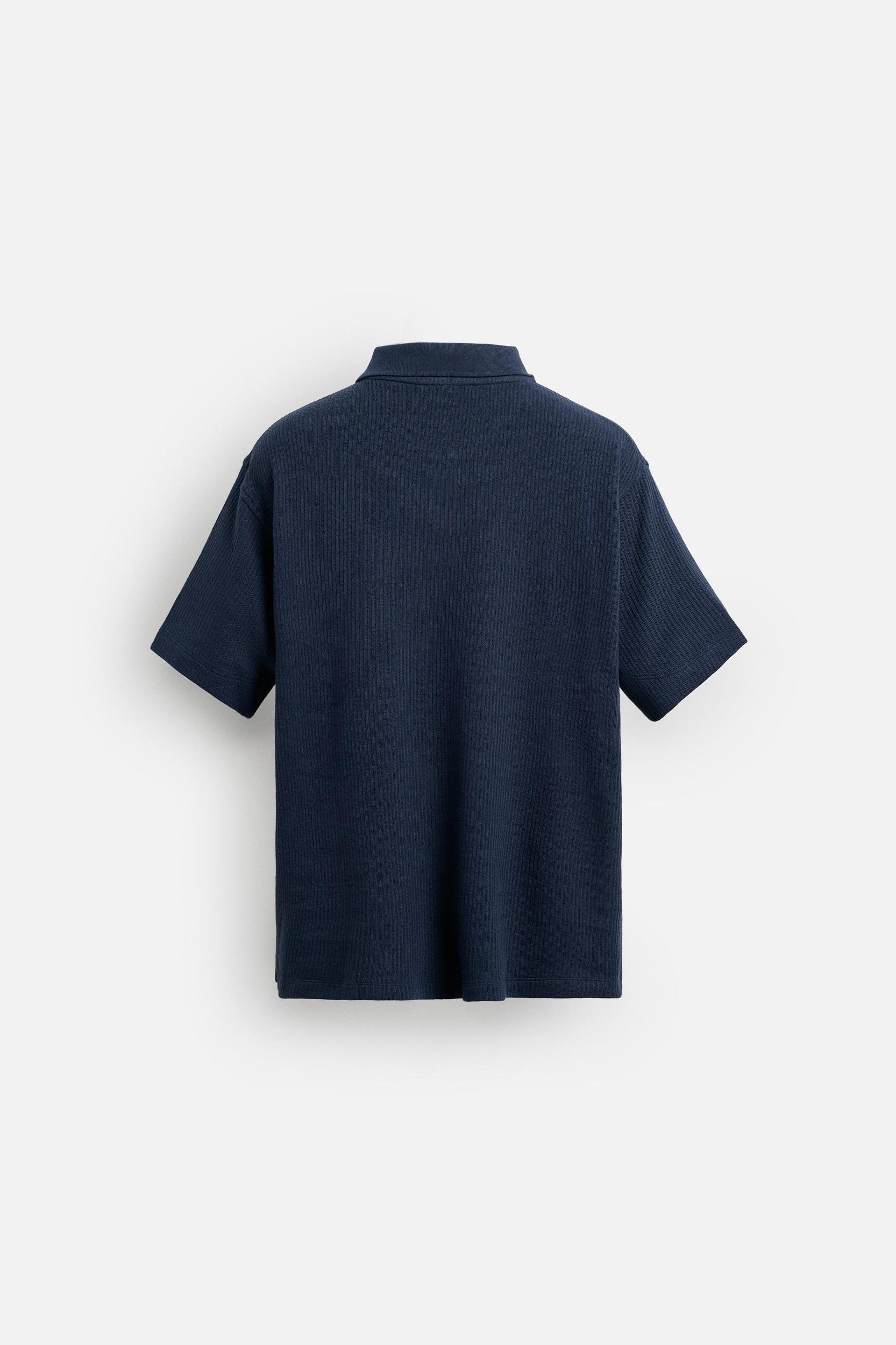 VERTICAL TEXTURED POLO SHIRT Product Image