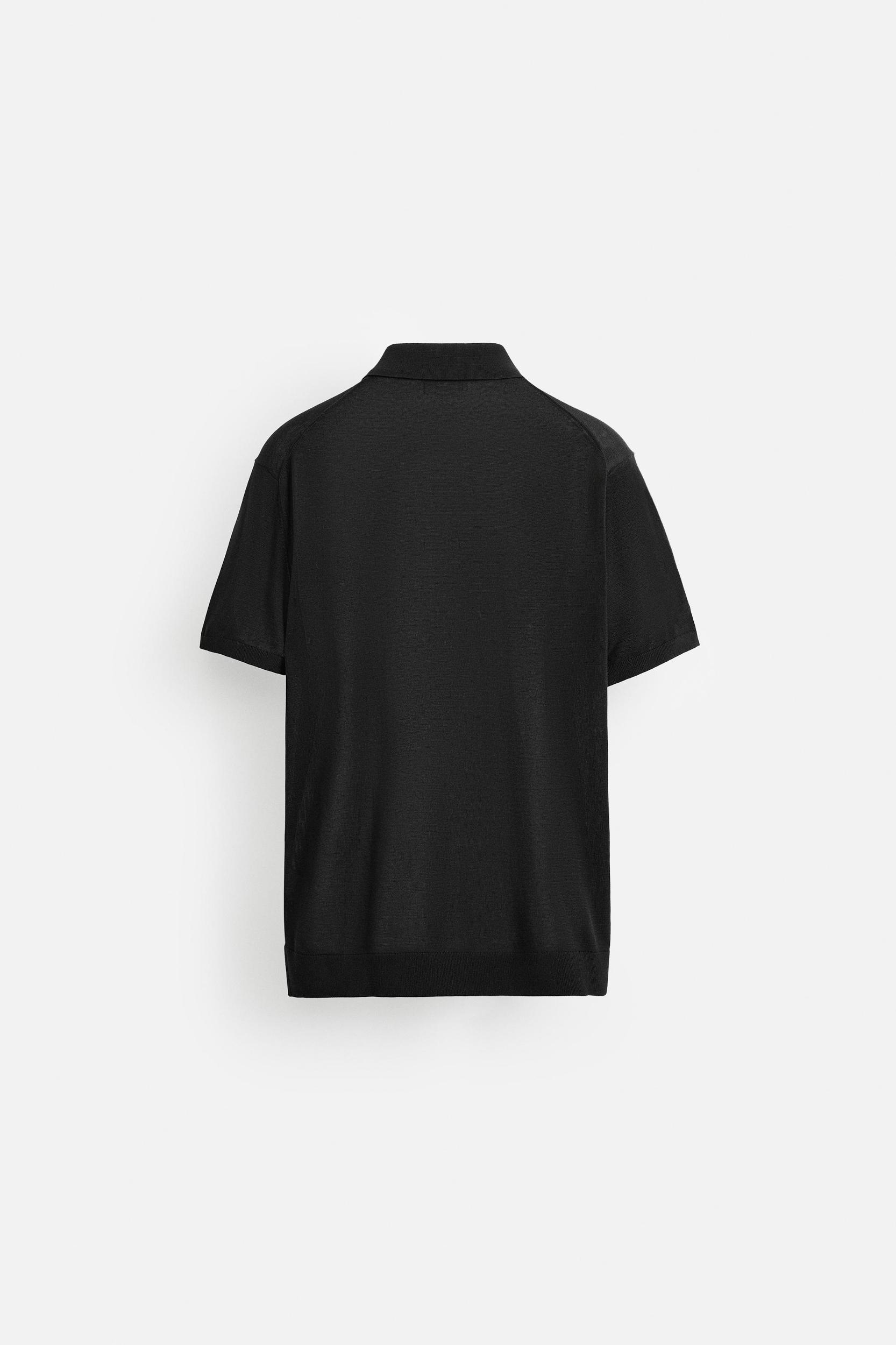 COTTON - SILK BLEND KNIT POLO Product Image