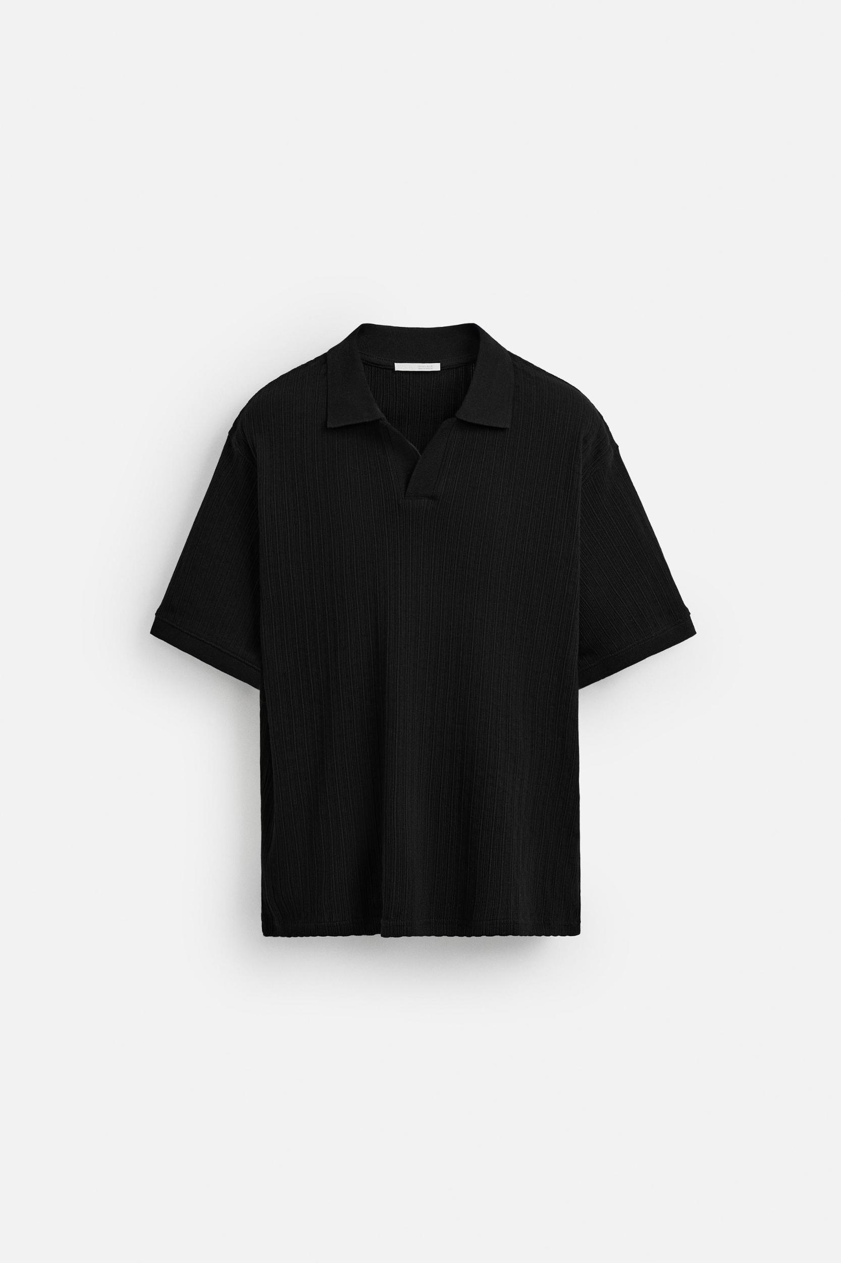 RIB TEXTURED POLO SHIRT Product Image
