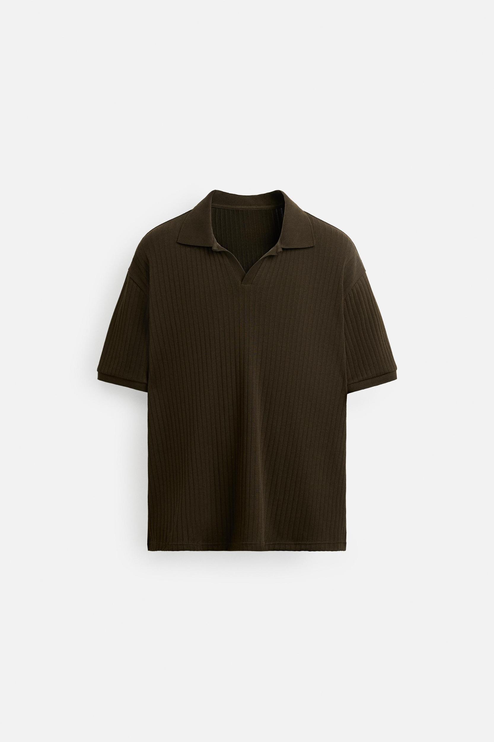 RIB KNIT POLO SHIRT Product Image