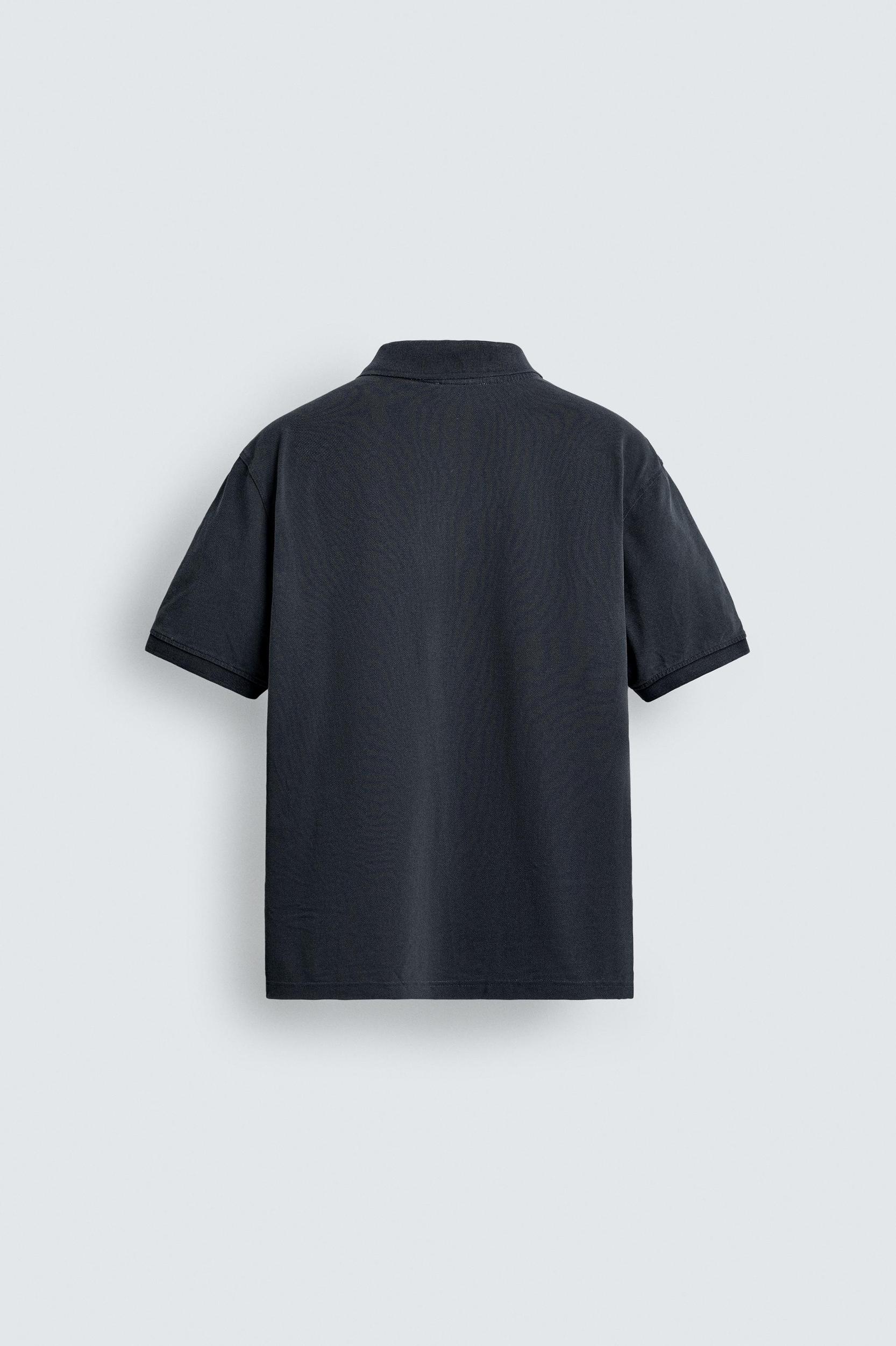 WASHED PIQUÉ POLO SHIRT AARON LEVINE X ZARA Product Image