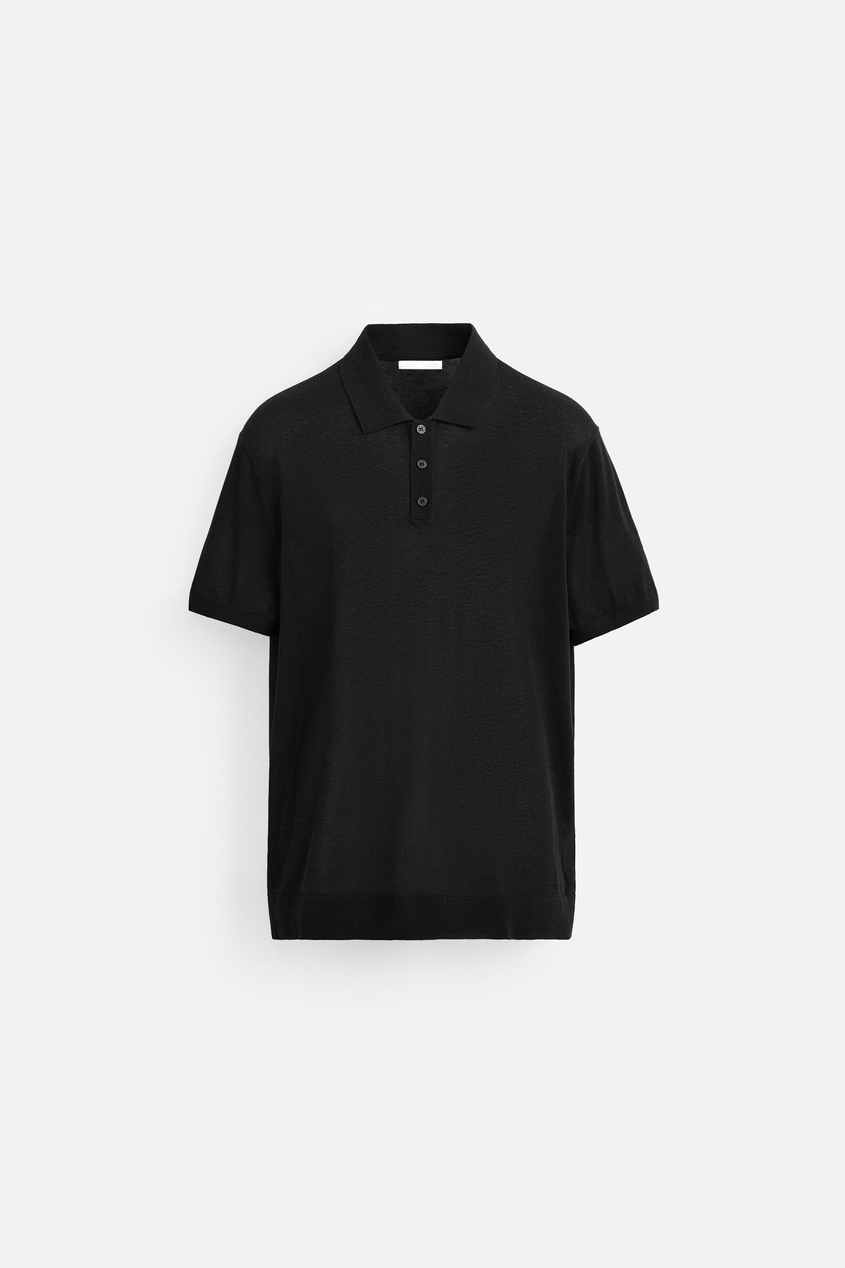 COTTON - SILK BLEND KNIT POLO Product Image