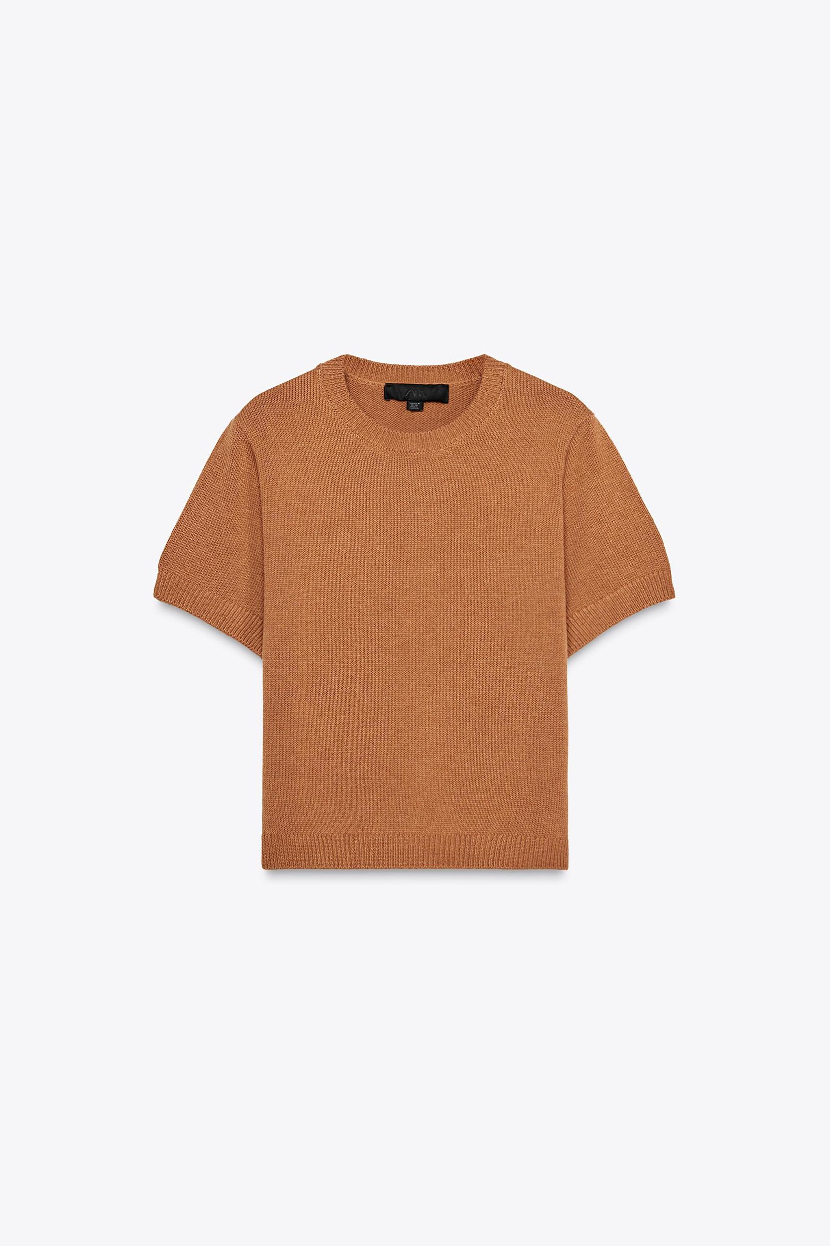 BASIC KNIT SHORT SLEEVE TOP Product Image