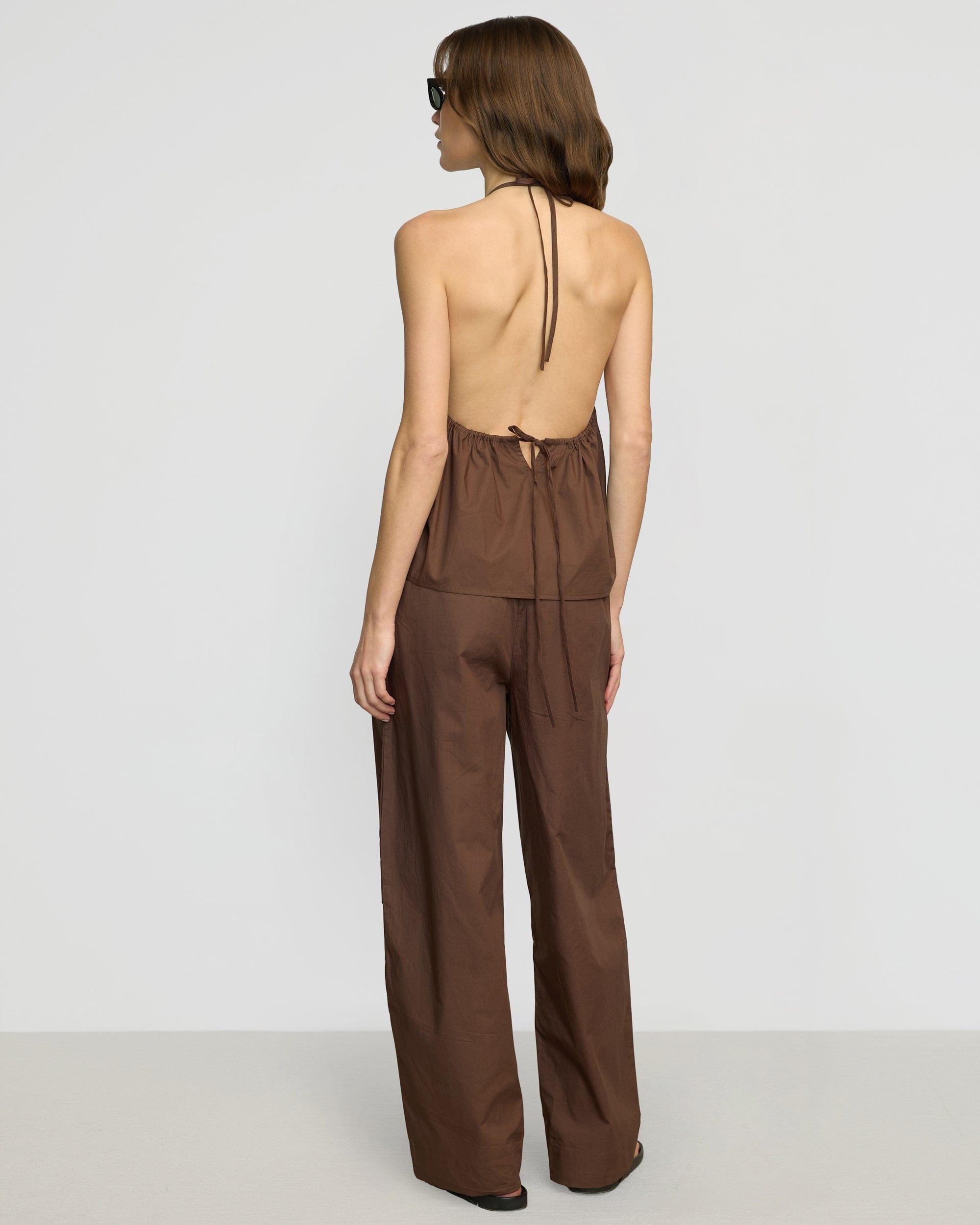 Paula Smocked-Waist Organic Cotton Pant Product Image