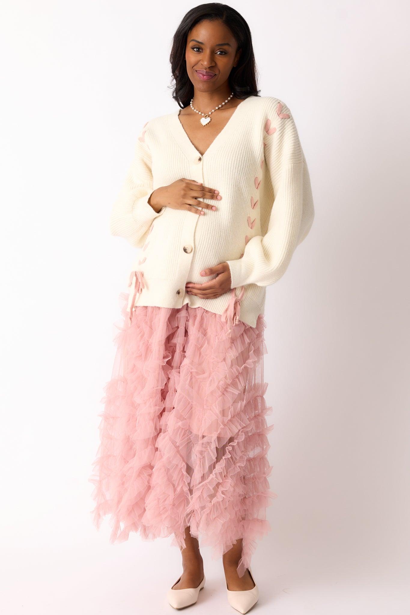 Stitched With Love Ivory Knit Cardigan Product Image