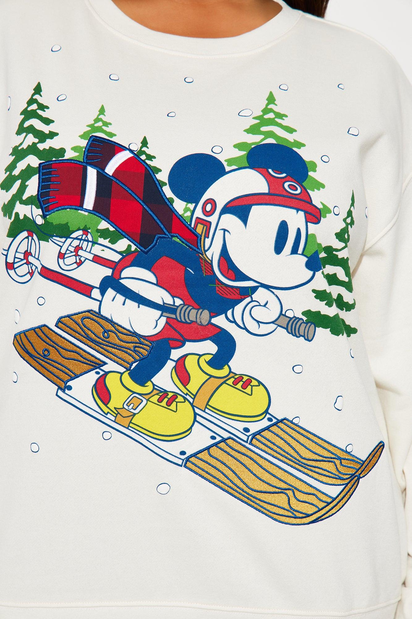 Mickey Mouse Winter Wonderland Sweatshirt - Off White Product Image