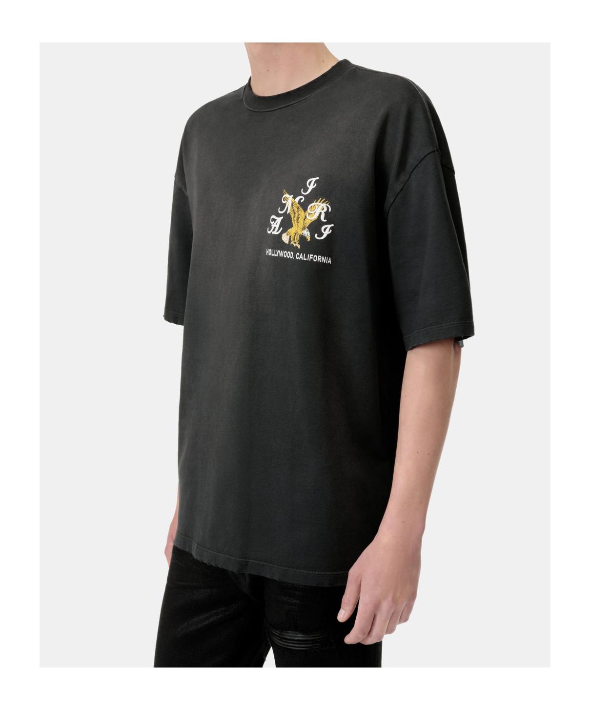 Black 'AMIRI' Eagle Oversized T-shirt Product Image