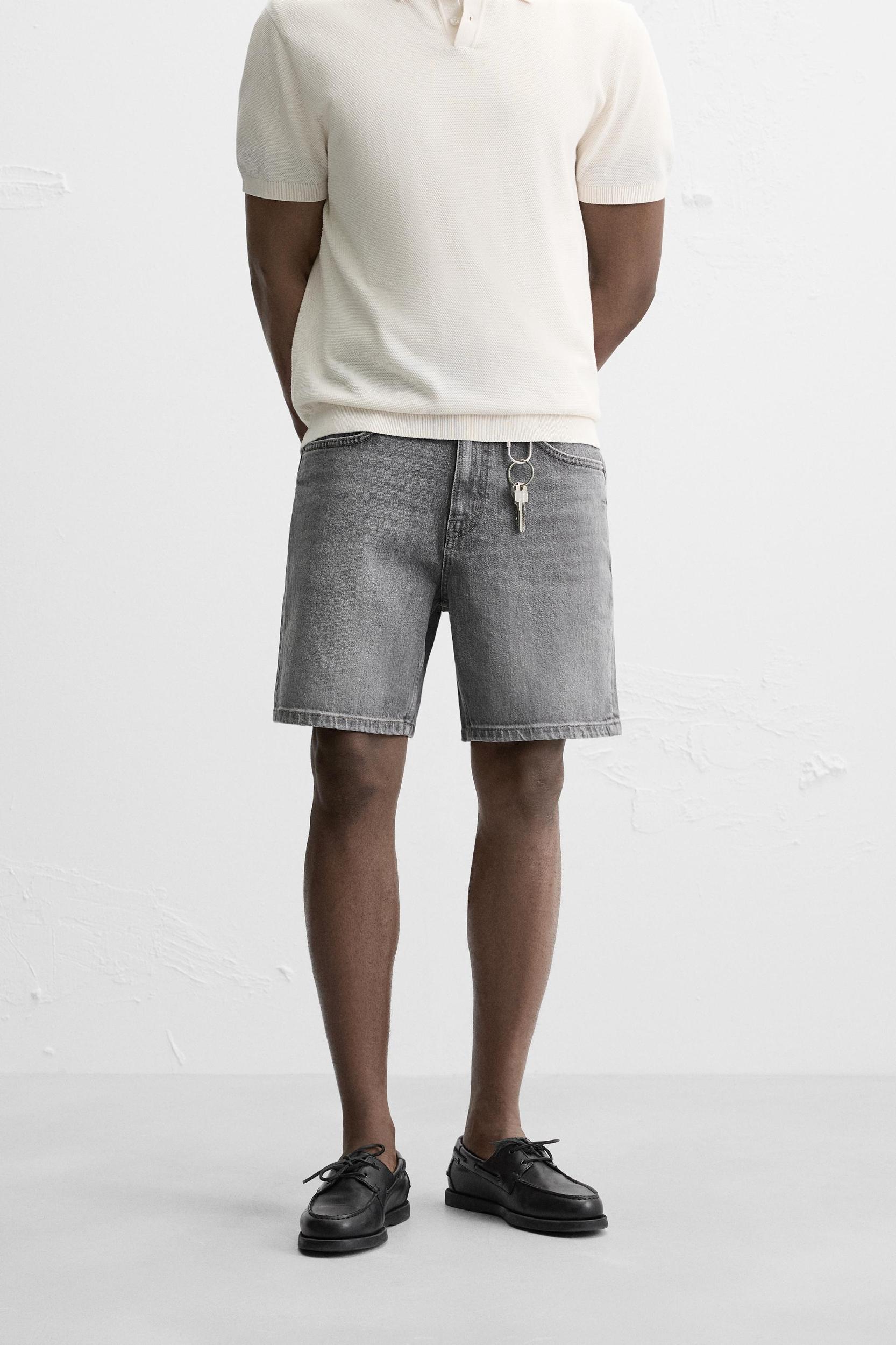 REGULAR FIT DENIM SHORTS Product Image