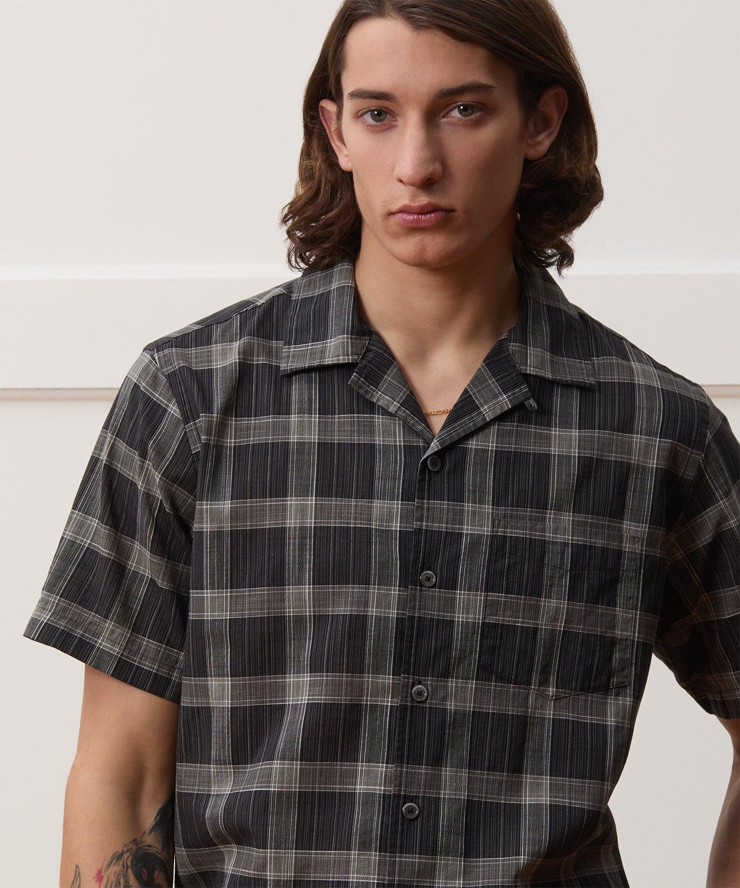 Cropped Cotton Summerweight Camp Collar Shirt Product Image