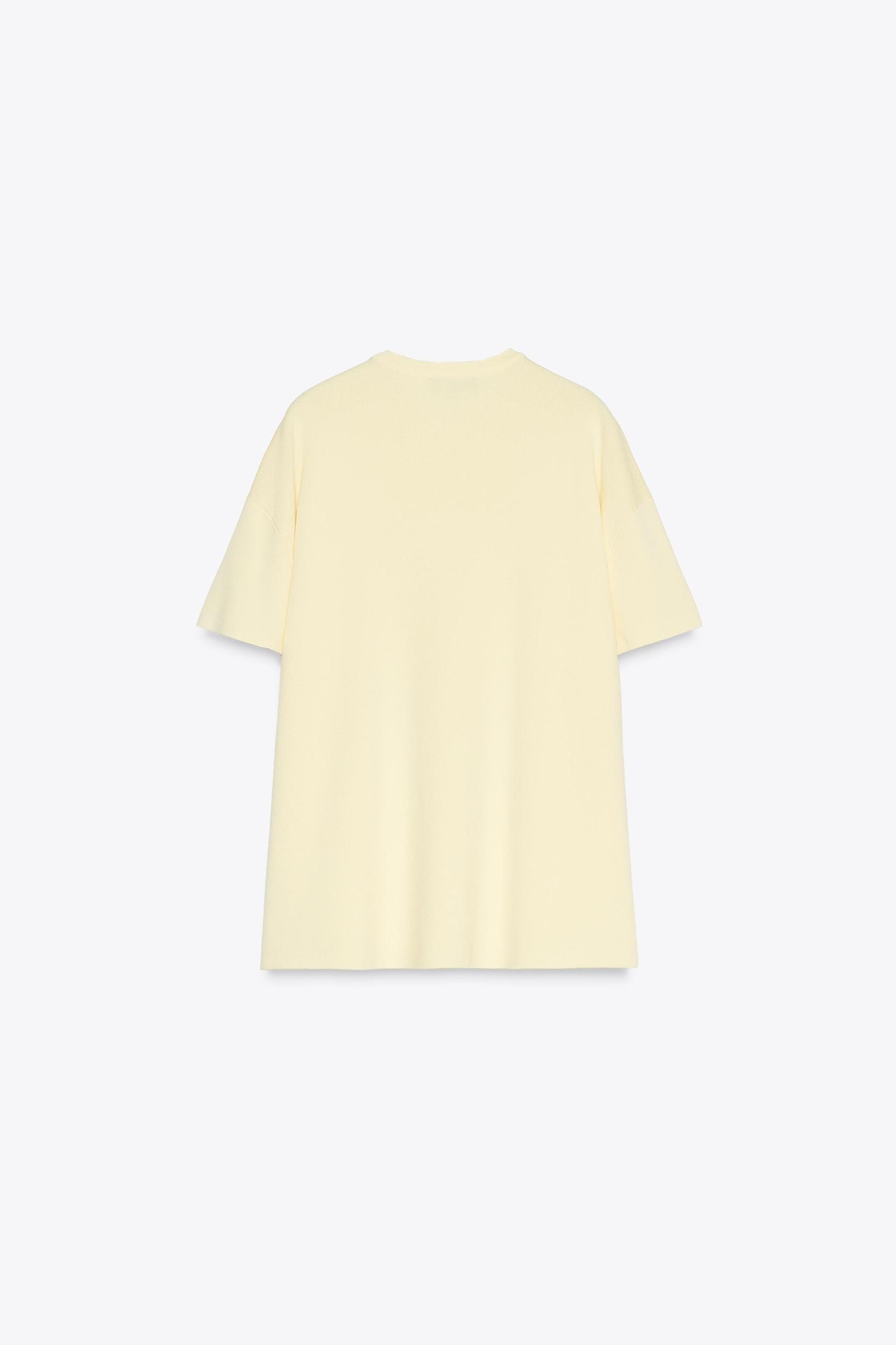 OVERSIZED SHORT SLEEVE KNIT TOP Product Image