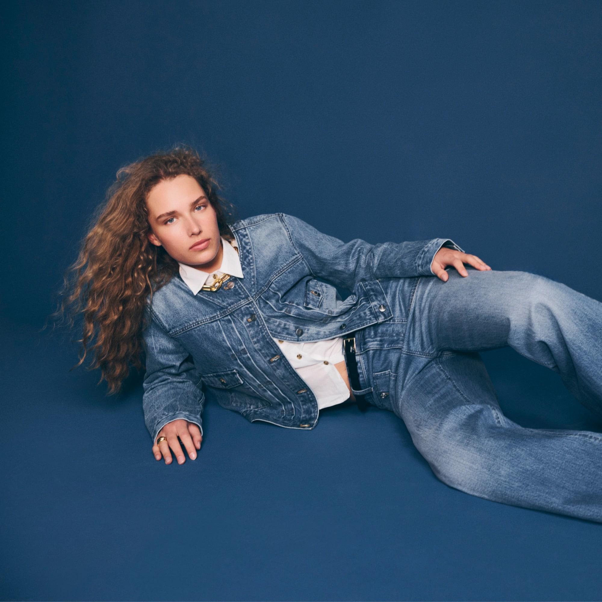 High-rise Sailor denim trouser in 1996 semi-stretch Product Image