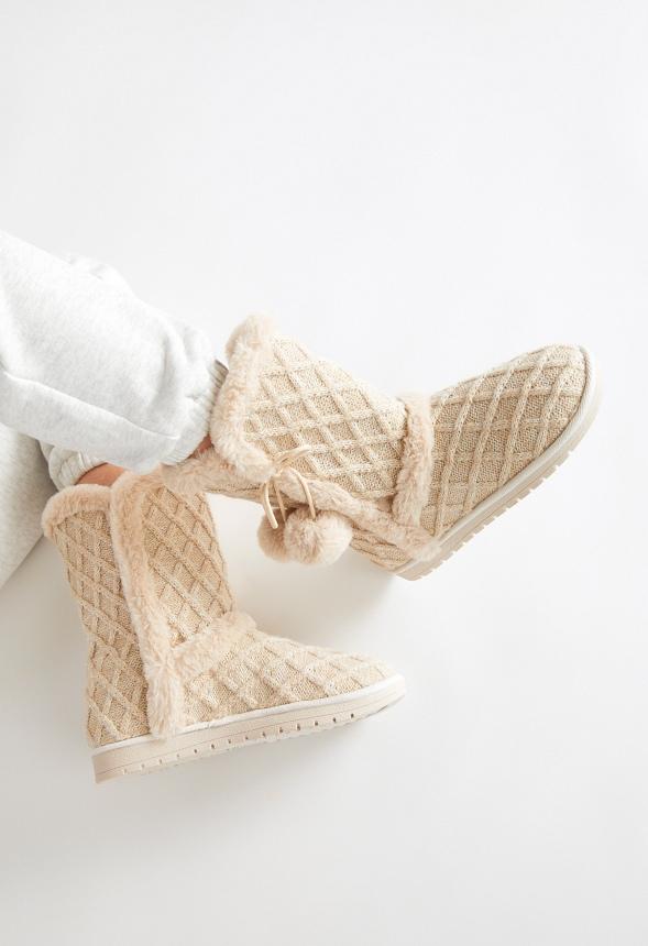 JustFab Margaux Platform Loafer Pump Womens Black/ White Size 8.5 Product Image