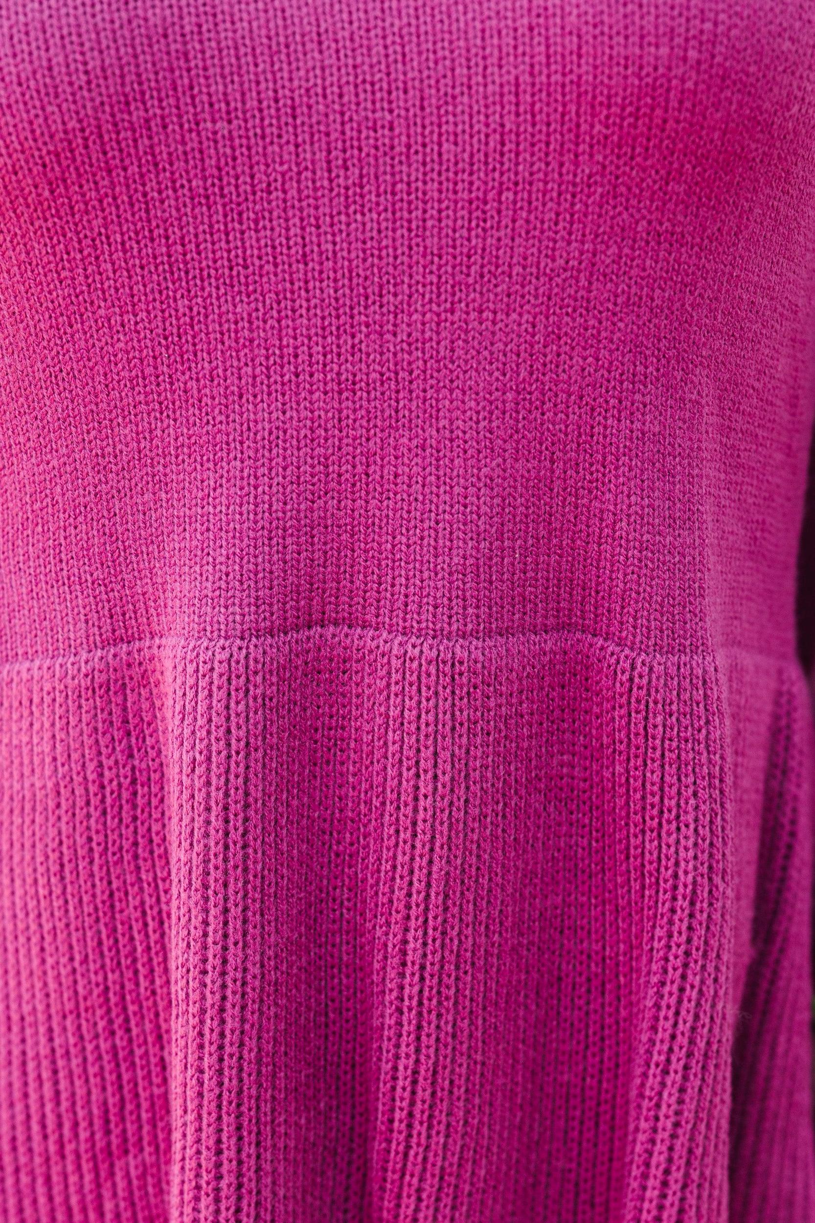 Catch Yourself Plum Purple Bubble Sleeve Sweater Dress Female Product Image