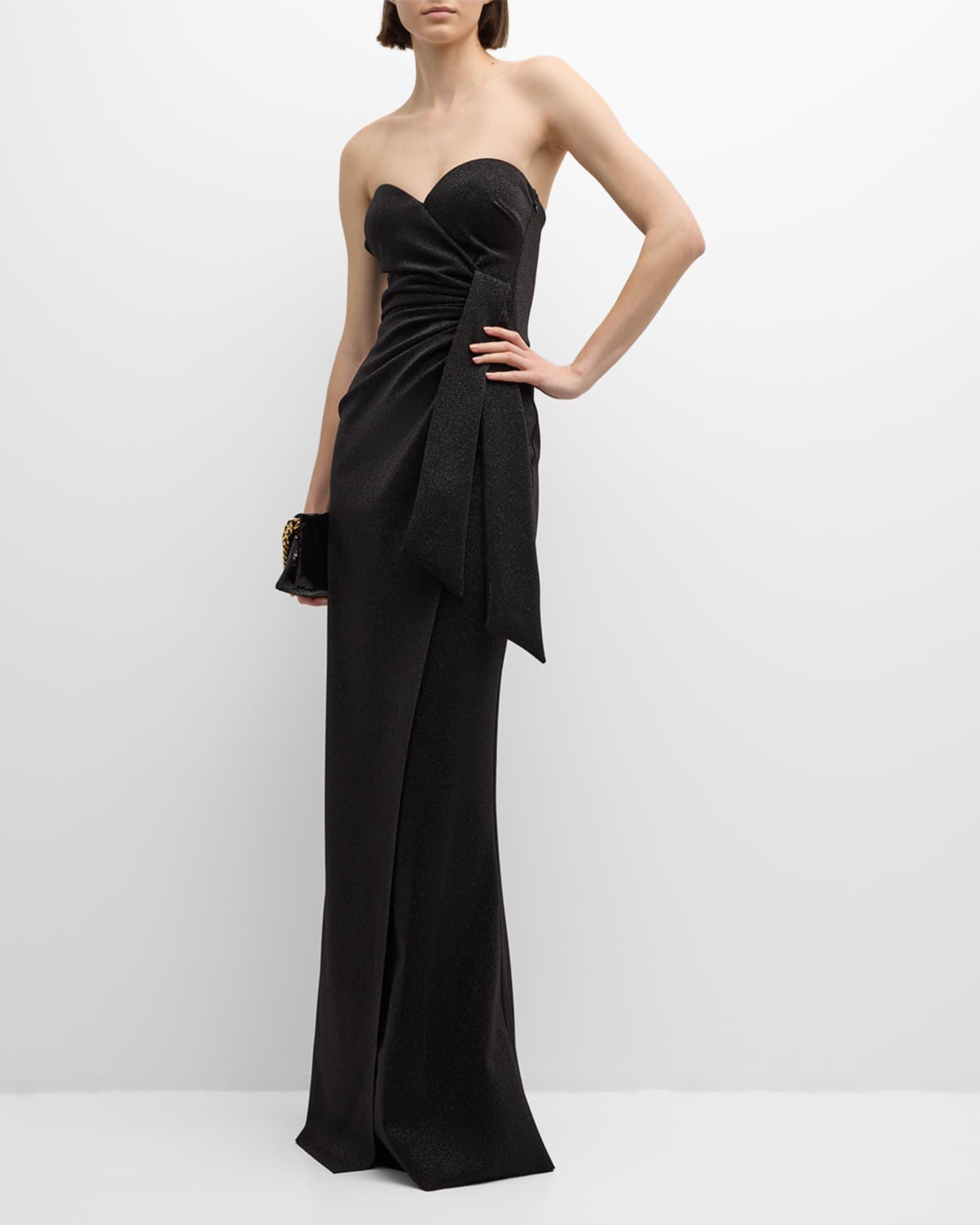Strapless Shimmer Column Gown Product Image