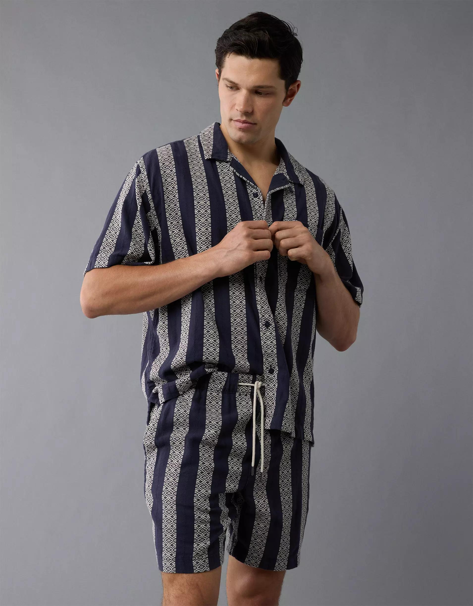 AE 7" Textured Striped Lived-In Trekker Short Product Image