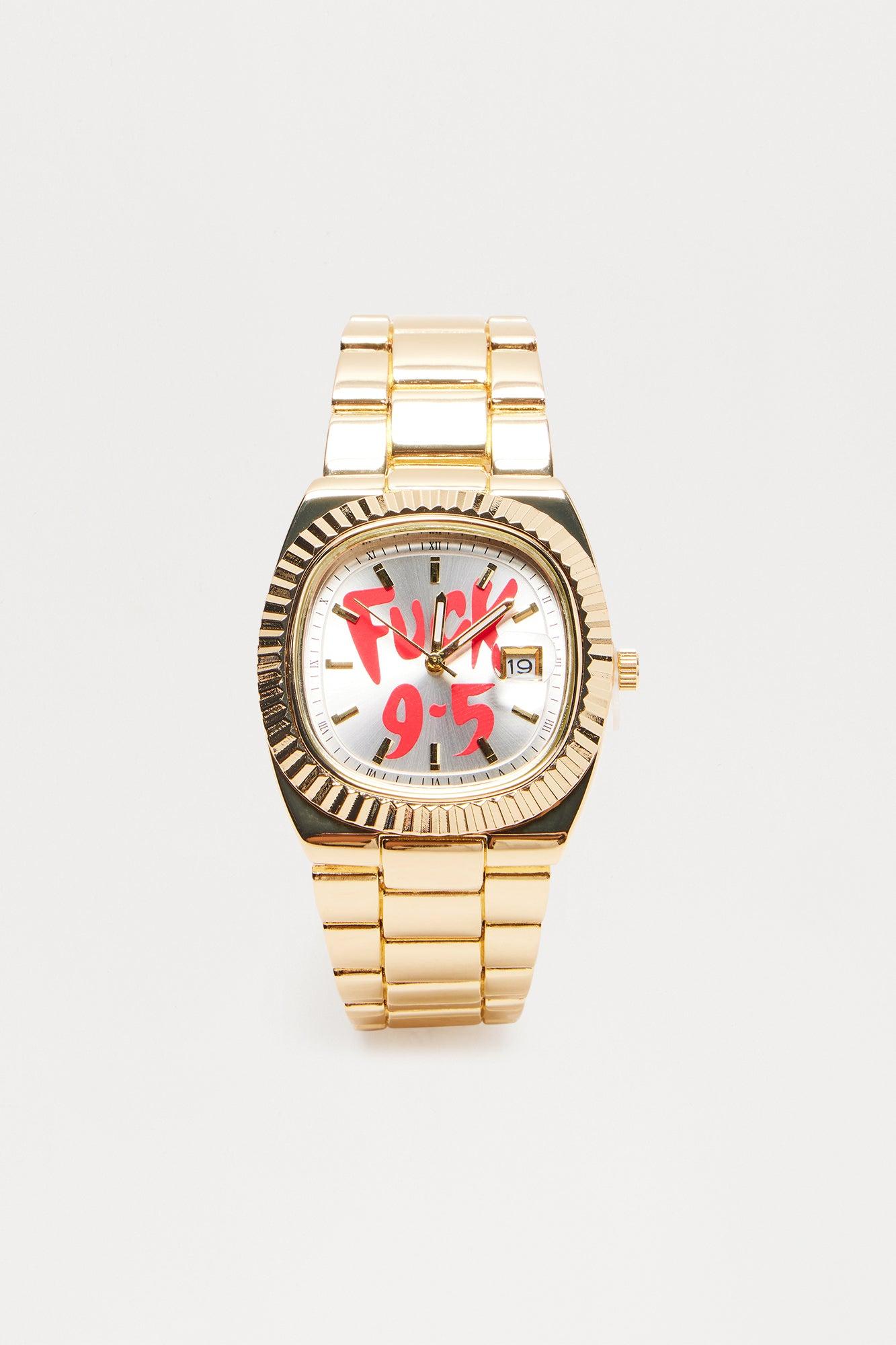 F 9 to 5 Mens Watch - Gold Male Product Image