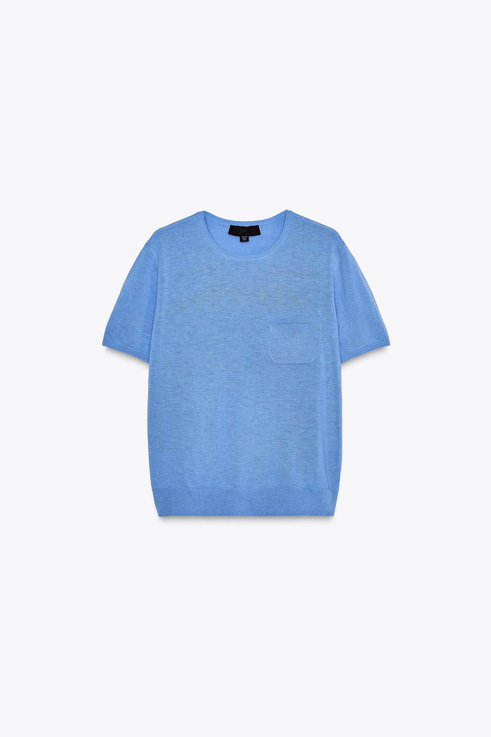 BASIC KNIT SHORT SLEEVE TOP Product Image