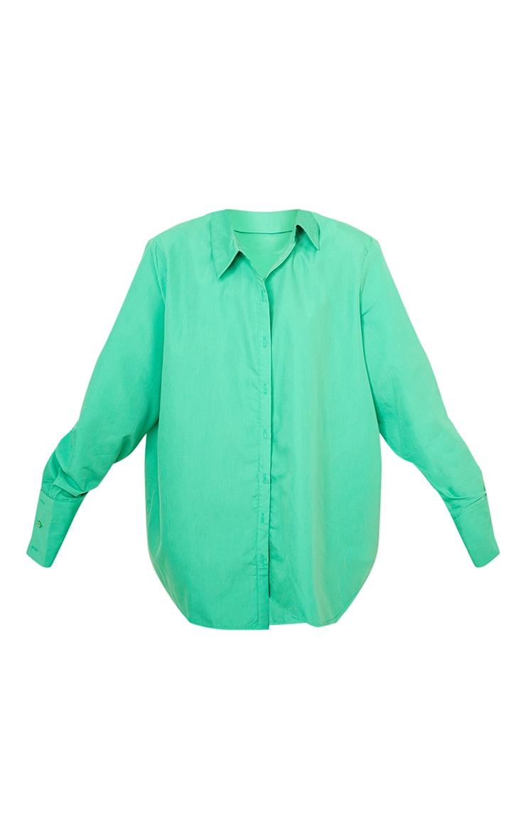 Green Oversized Cuff Shirt Product Image