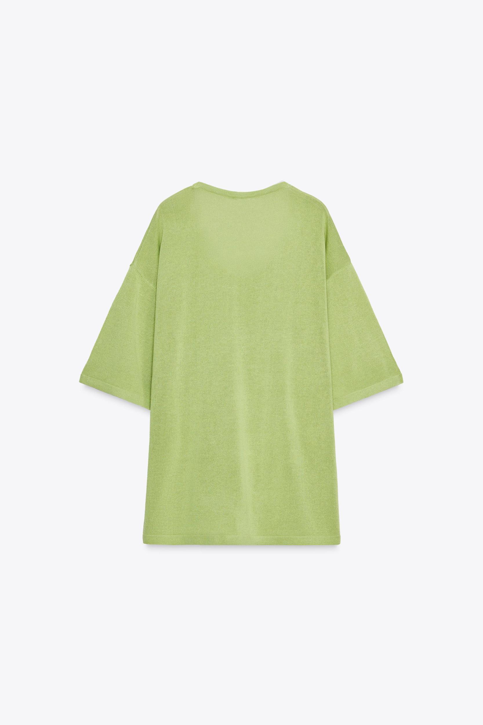 OVERSIZED SHORT SLEEVE KNIT TOP Product Image