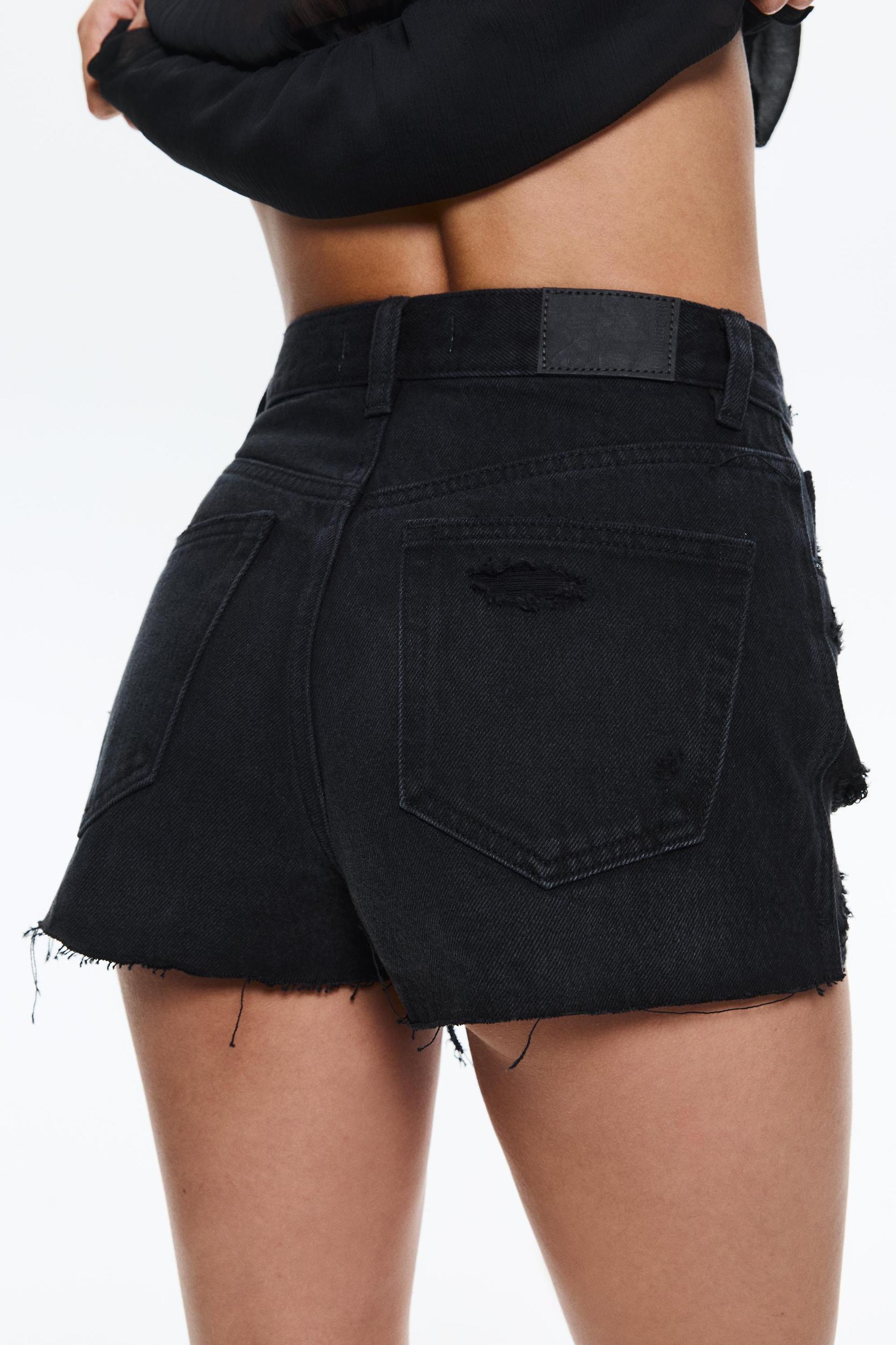 Ripped denim shorts Product Image