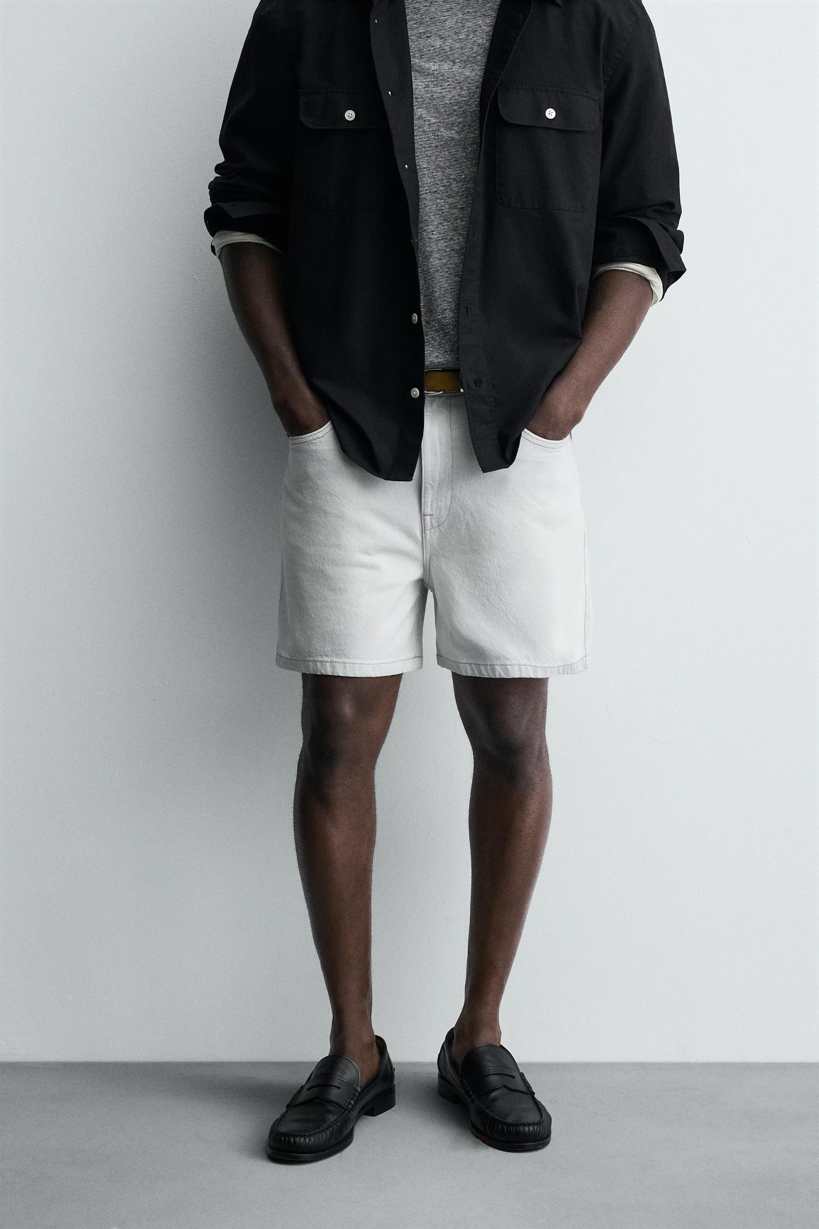 REGULAR FIT DENIM SHORTS Product Image
