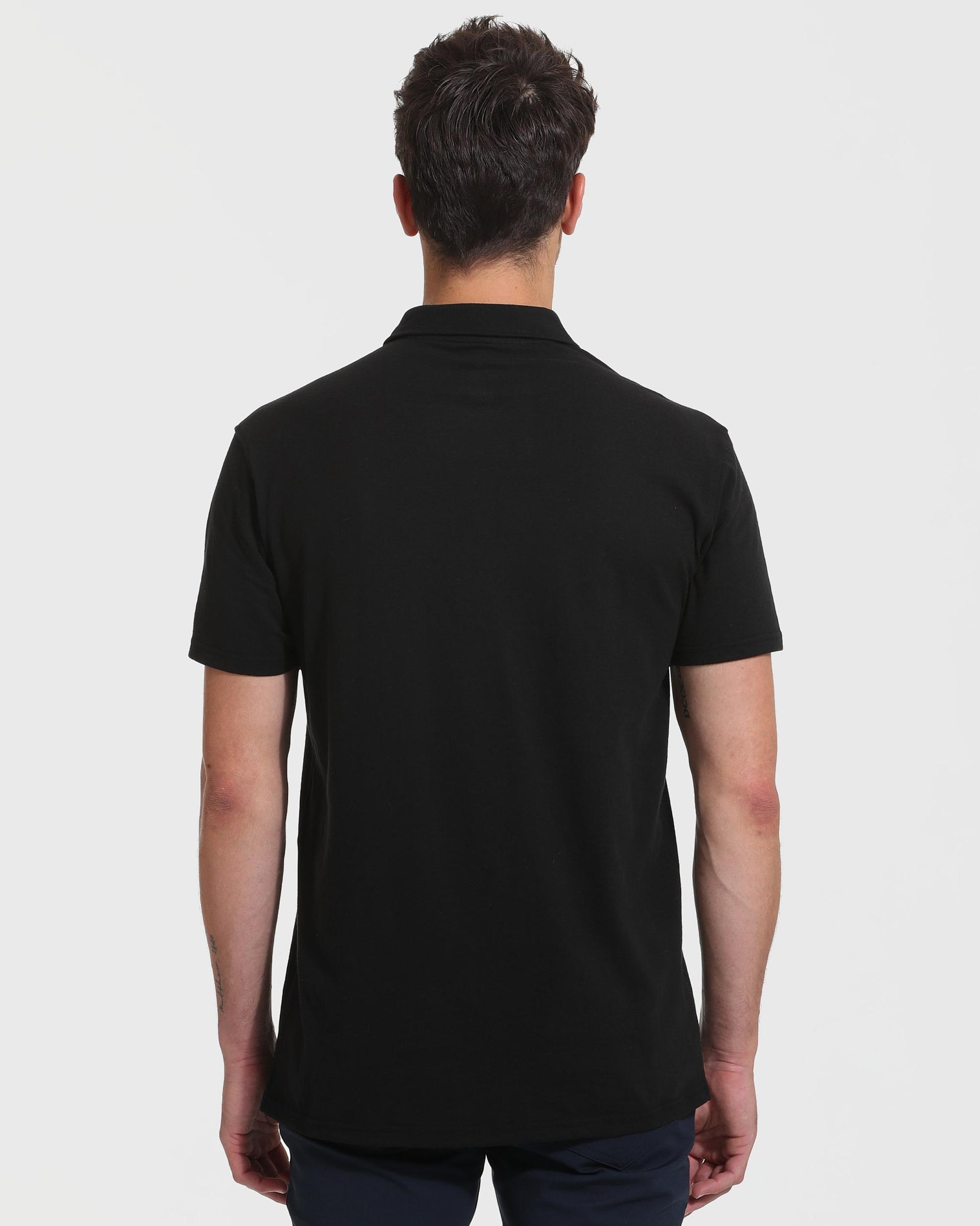 Black Short Sleeve Tall Polo Product Image