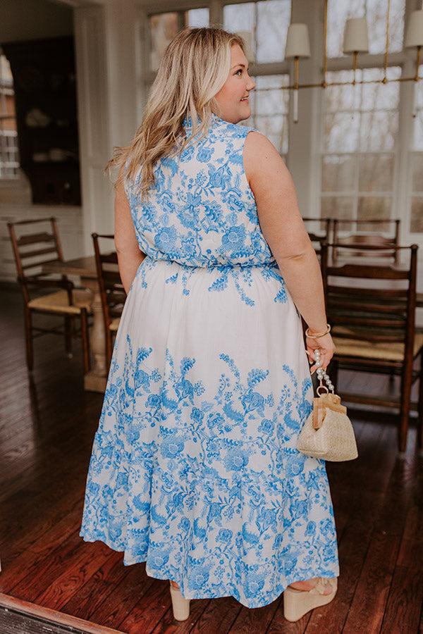 Tea Garden Stroll Floral Midi Dress Curves Product Image