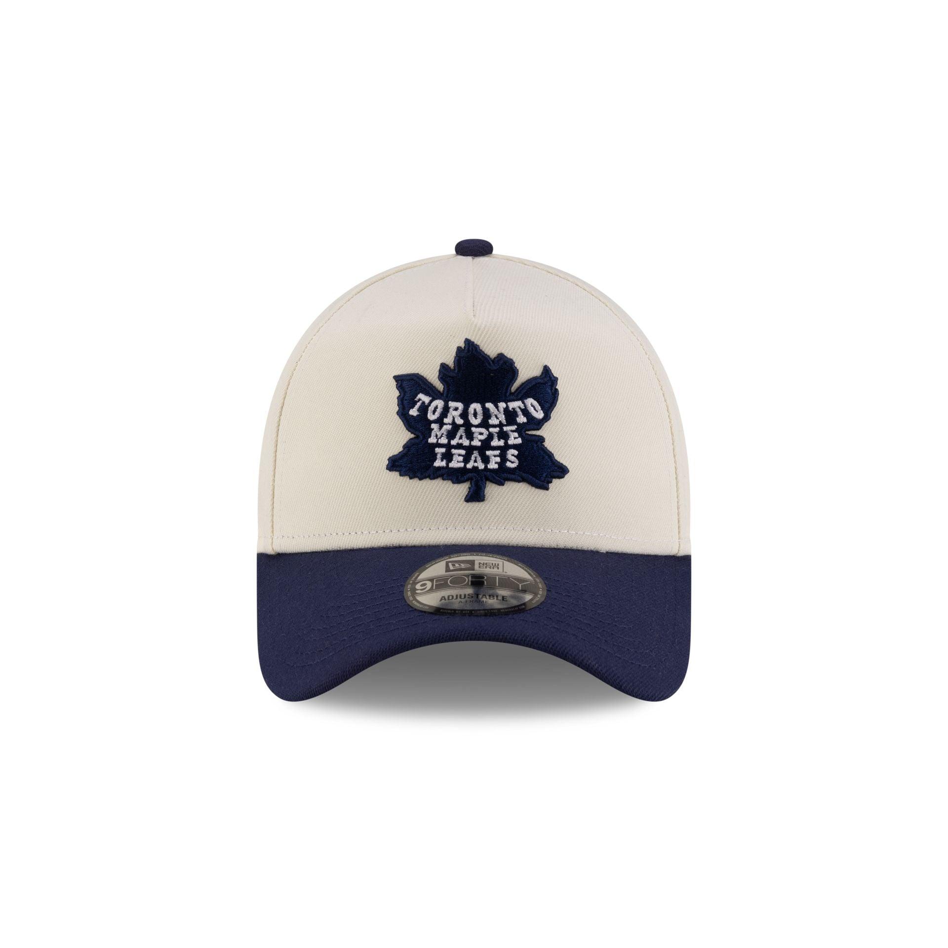Toronto Maple Leafs Chrome White 9FORTY A-Frame Snapback Hat Male Product Image