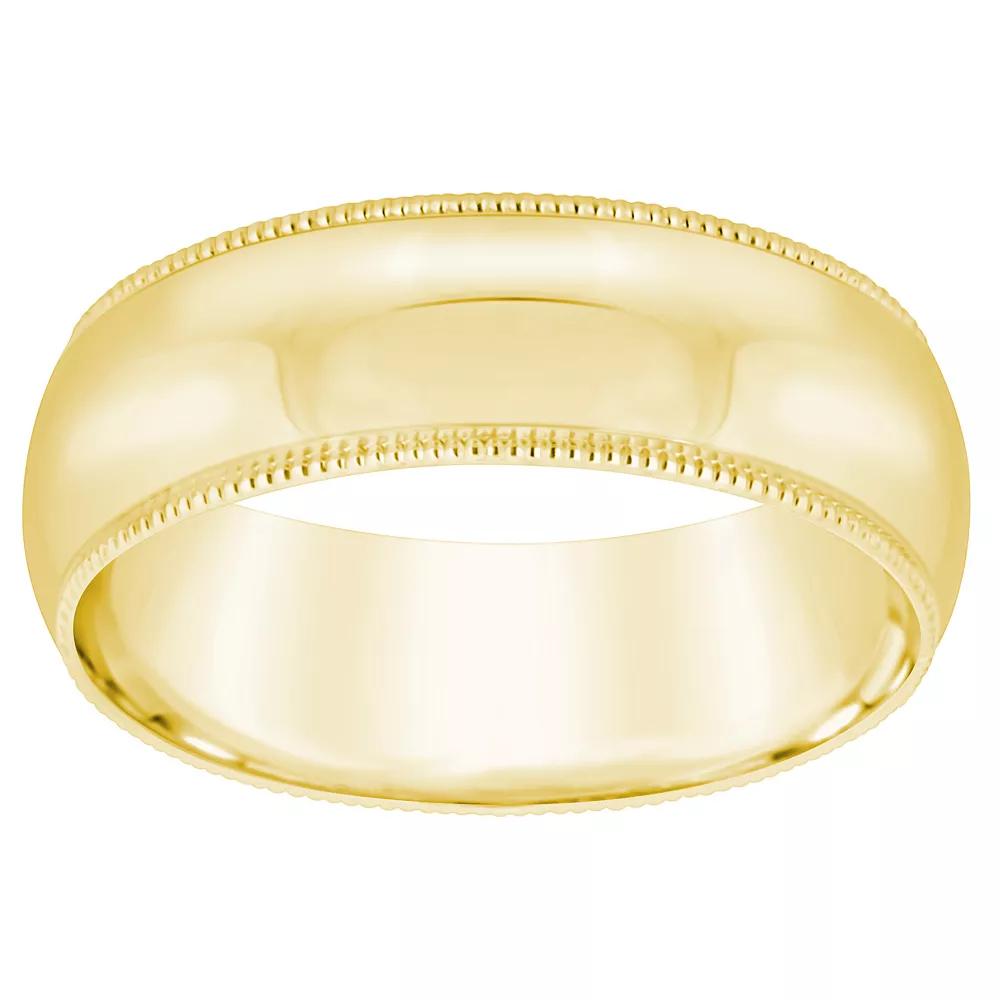 Alyson Layne Mens 18k Gold Milgrain Wedding Band Product Image