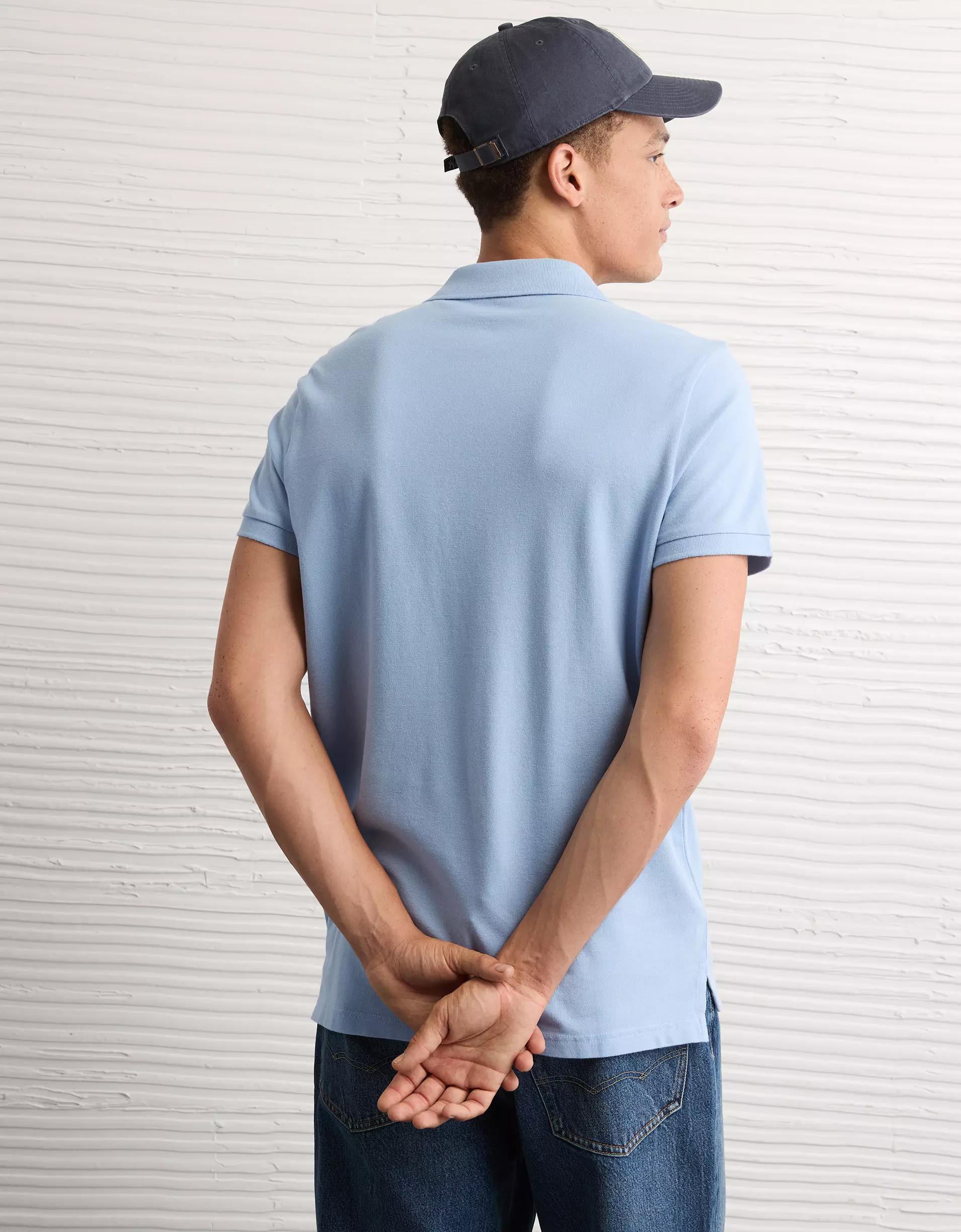 AE Lived-In Slim Fit Pique Polo Shirt Product Image