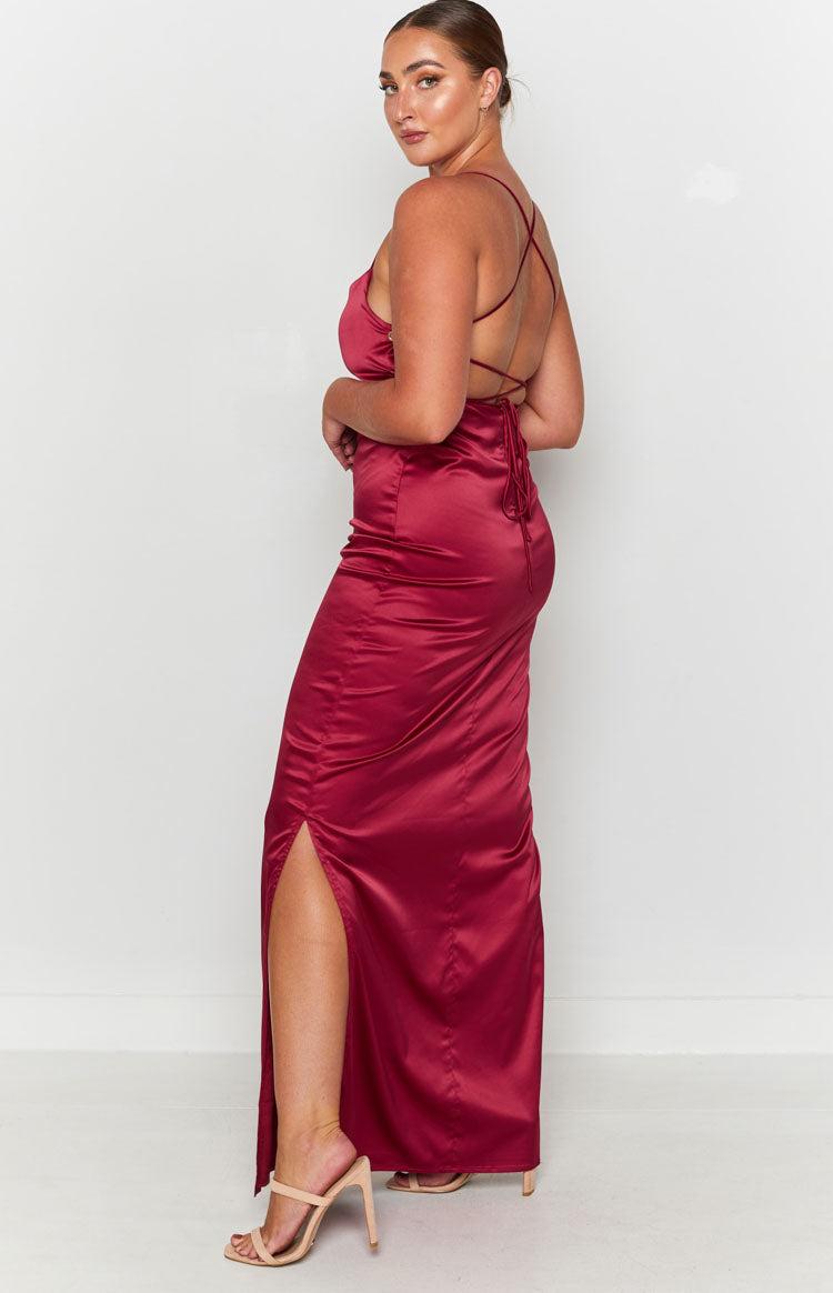 Manhattan Slip Formal Dress Wine Product Image