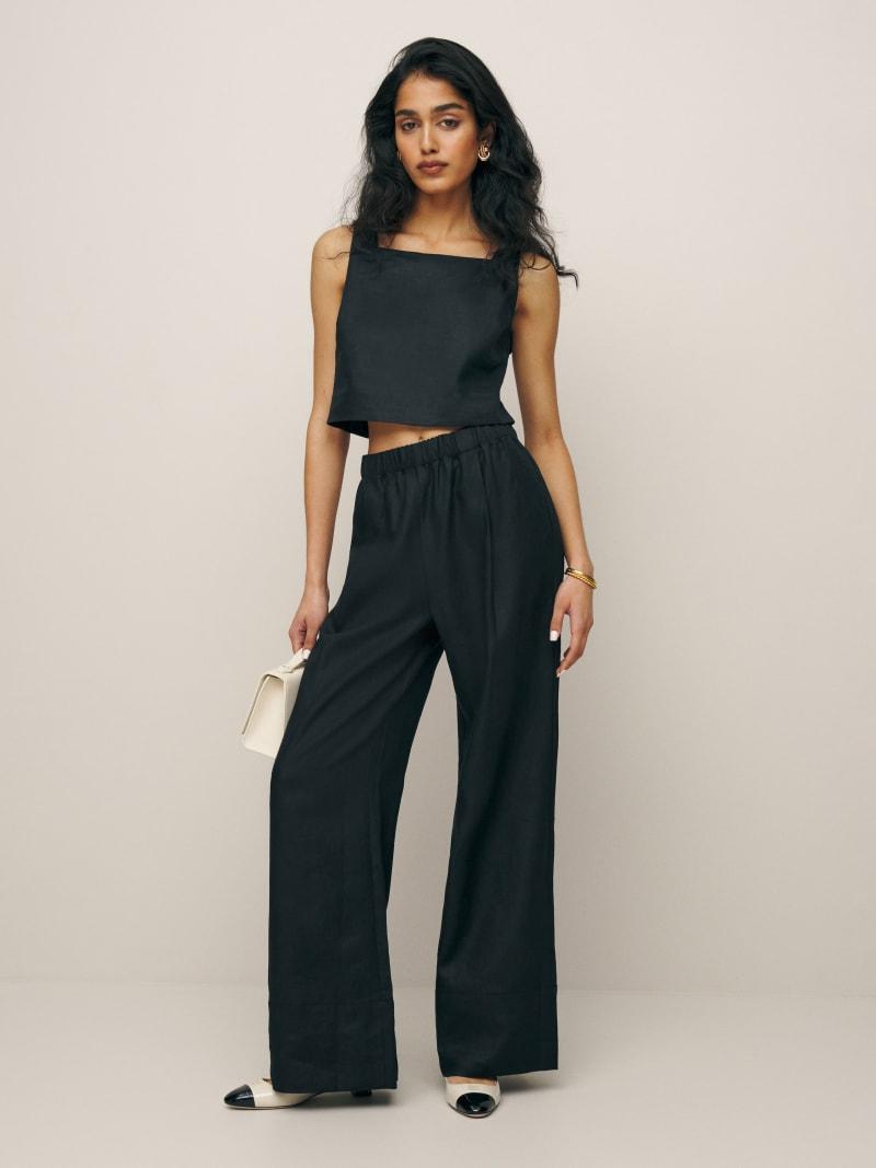 Fernando Linen Wide Leg Pant Product Image