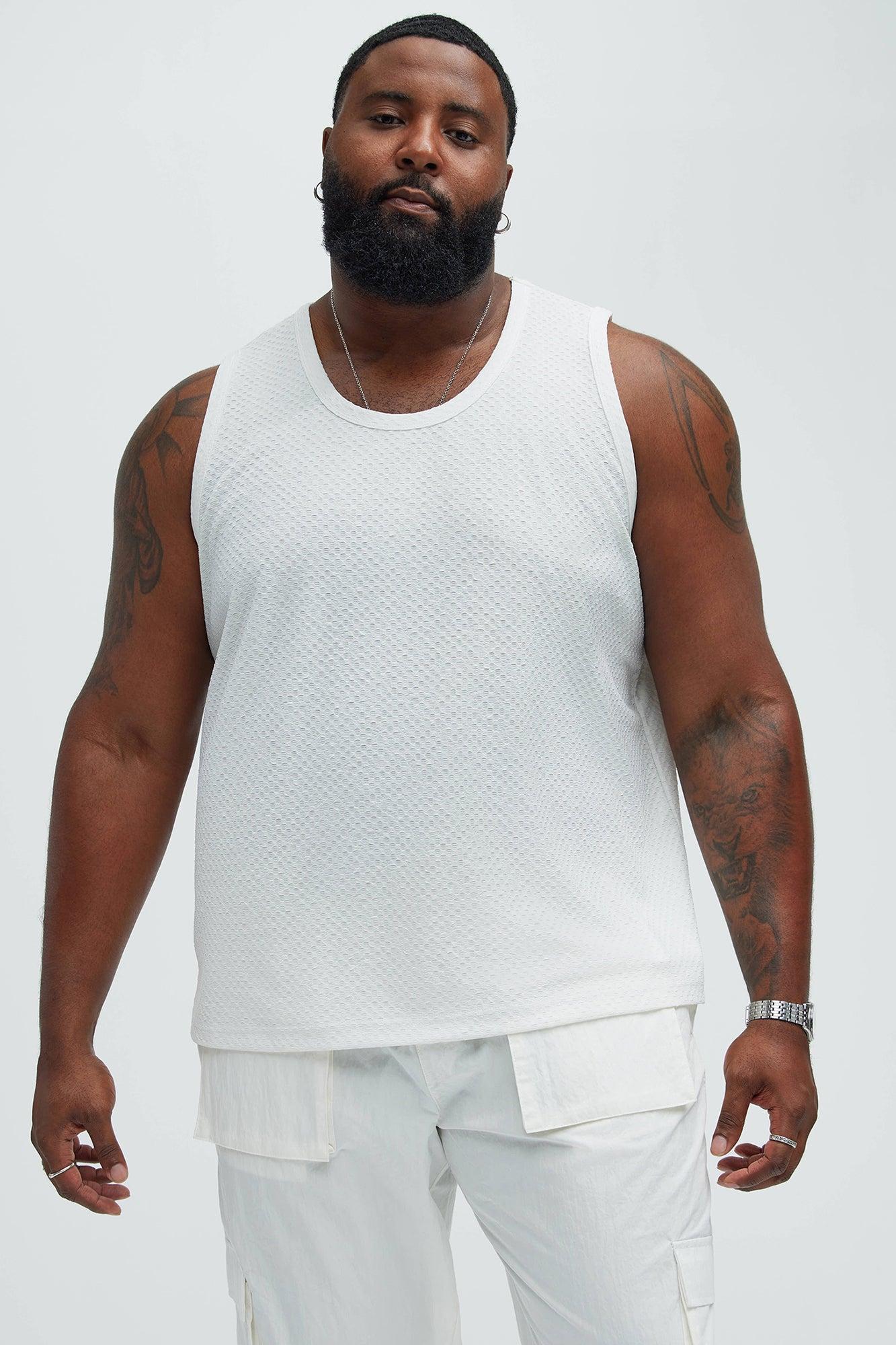 Croydon Textured Relaxed Tank - White Product Image
