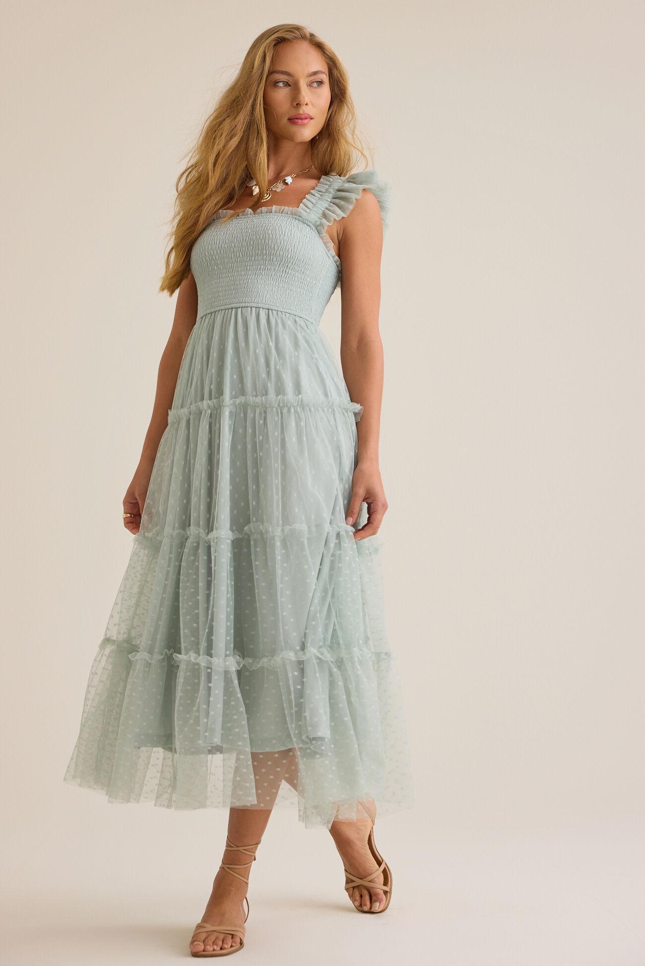 Karmen Clip Dot Maxi Dress Product Image
