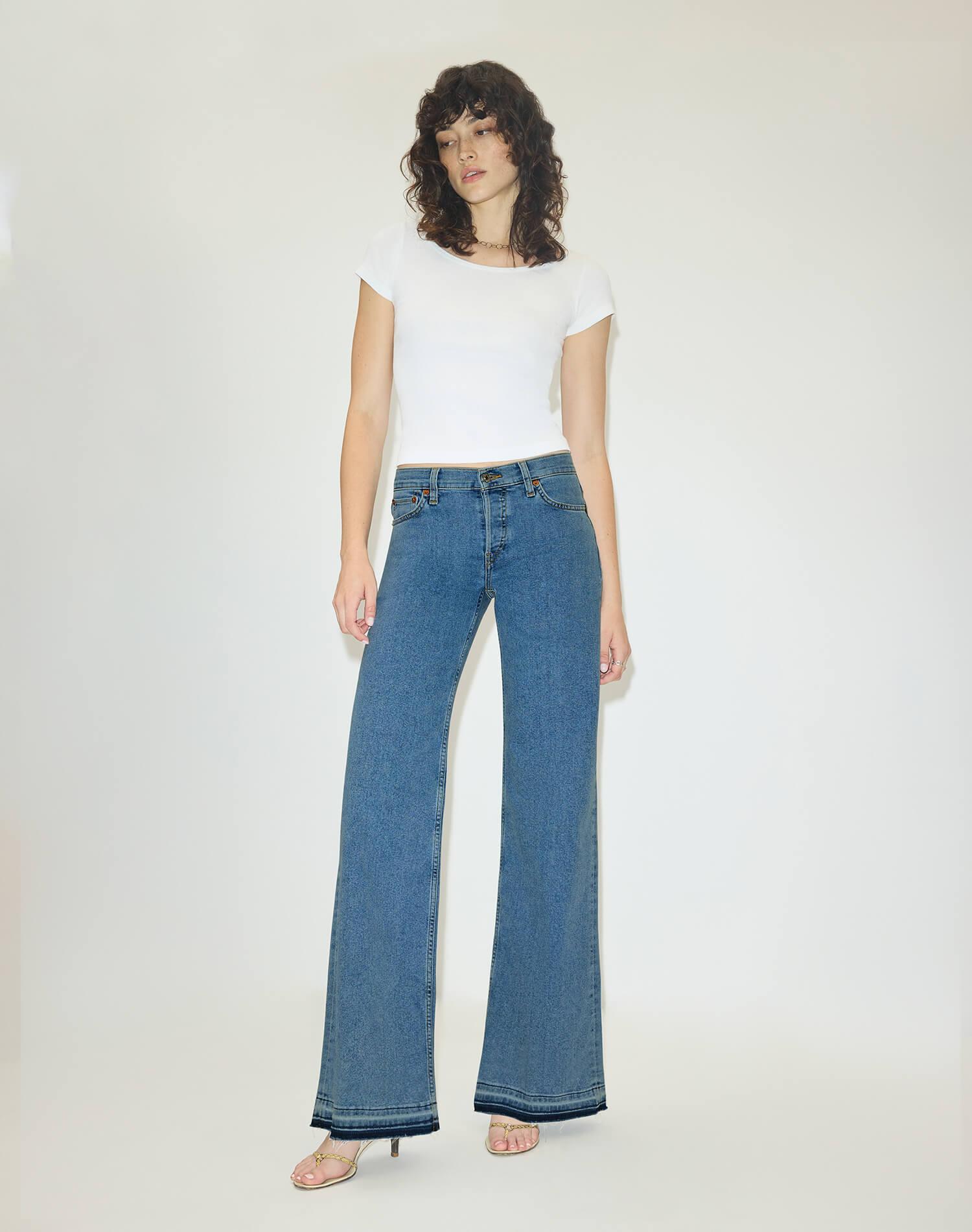 Comfort Stretch Mid Rise Wide Leg - Azulito Female Product Image