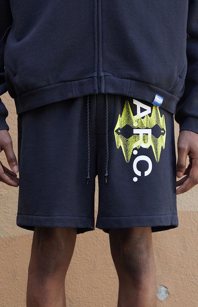 Black Vintage Wash Heavyweight Fleece Sweat Shorts Product Image
