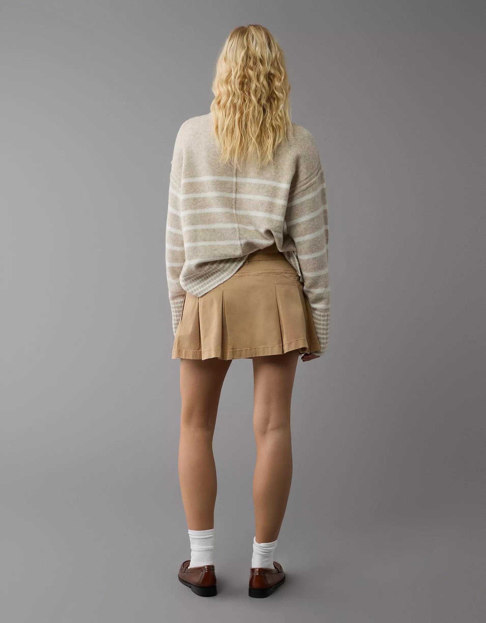 AE Stretch Low-Rise Pleated Mini Skort Product Image