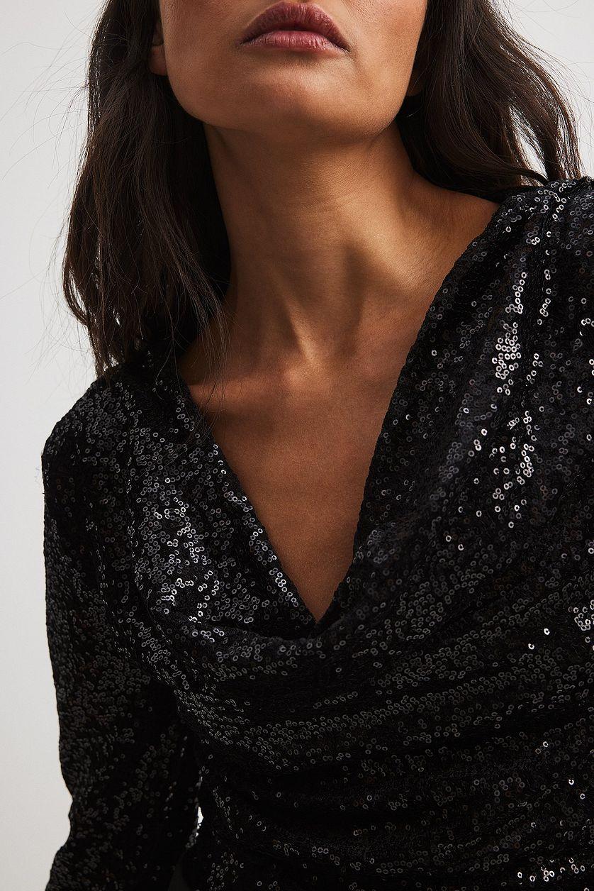 Waterfall Velvet Sequin Top Product Image