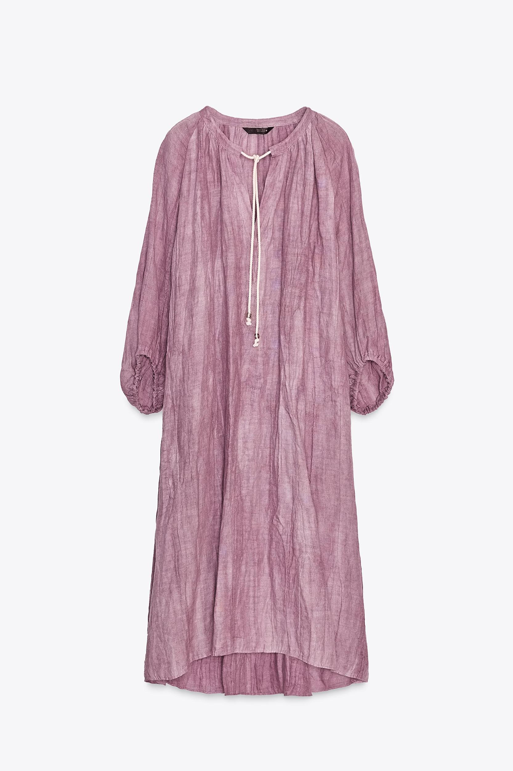 ZW COLLECTION TIE-DYE LINEN TUNIC DRESS Product Image