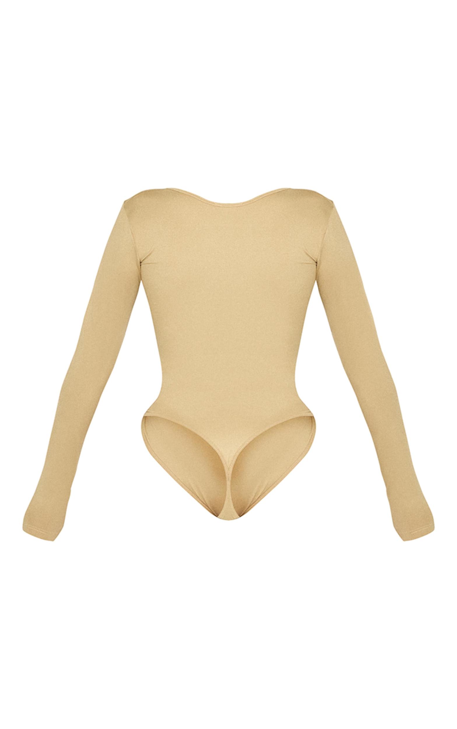 Shape Stone Sculpted V Neck Long Sleeve Bodysuit Product Image