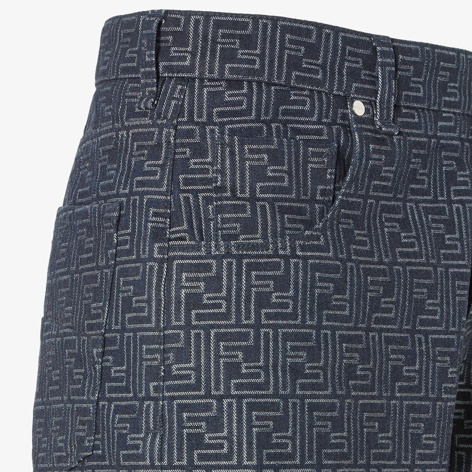 Short JeansBlue FF Jacquard denim shorts Product Image