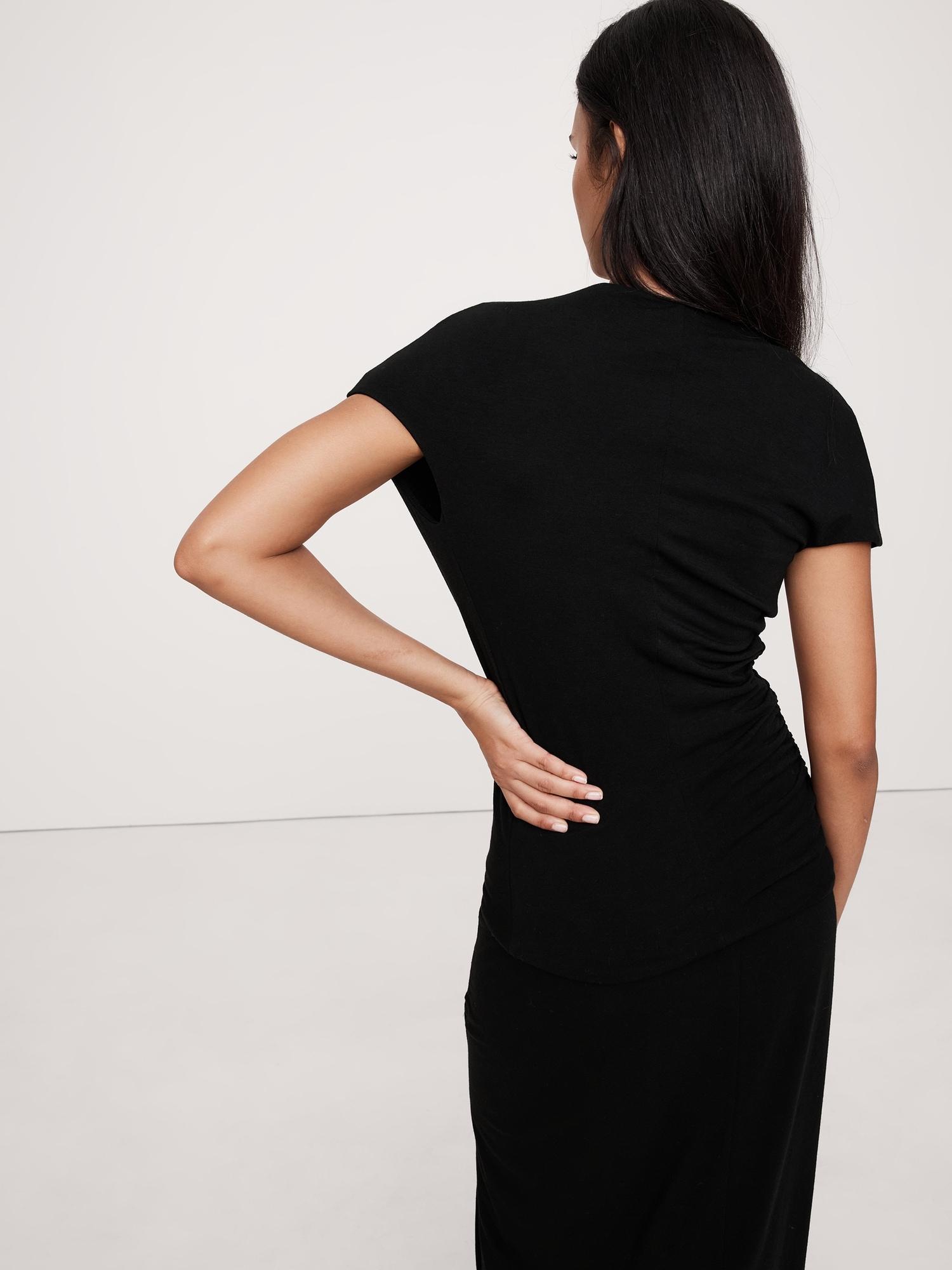 Luxe Wool-Blend Draped Top Product Image