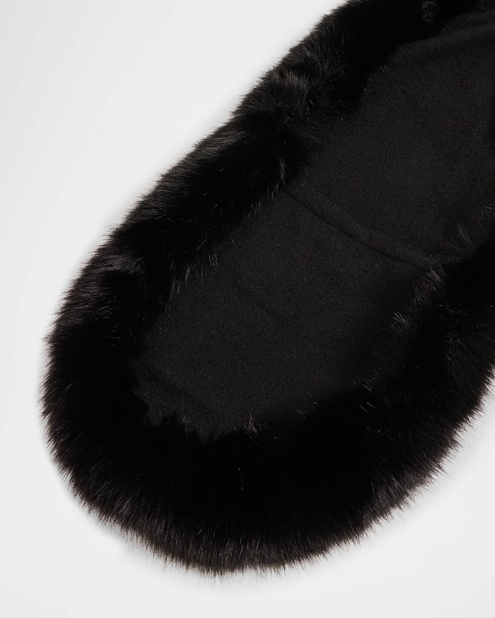 Cashmere Scarf W/ Faux Fur Trim Product Image