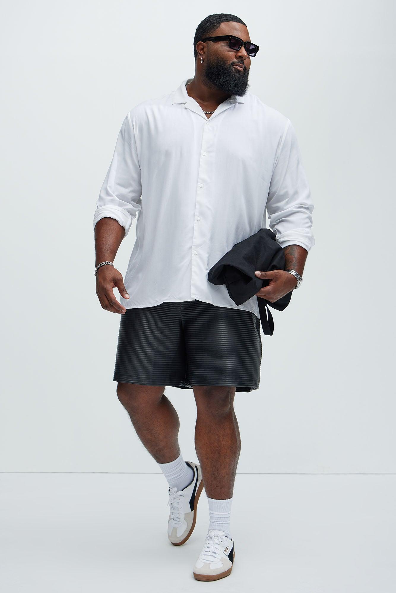 Dawson Relaxed Long Sleeve Button Up Shirt - White Product Image