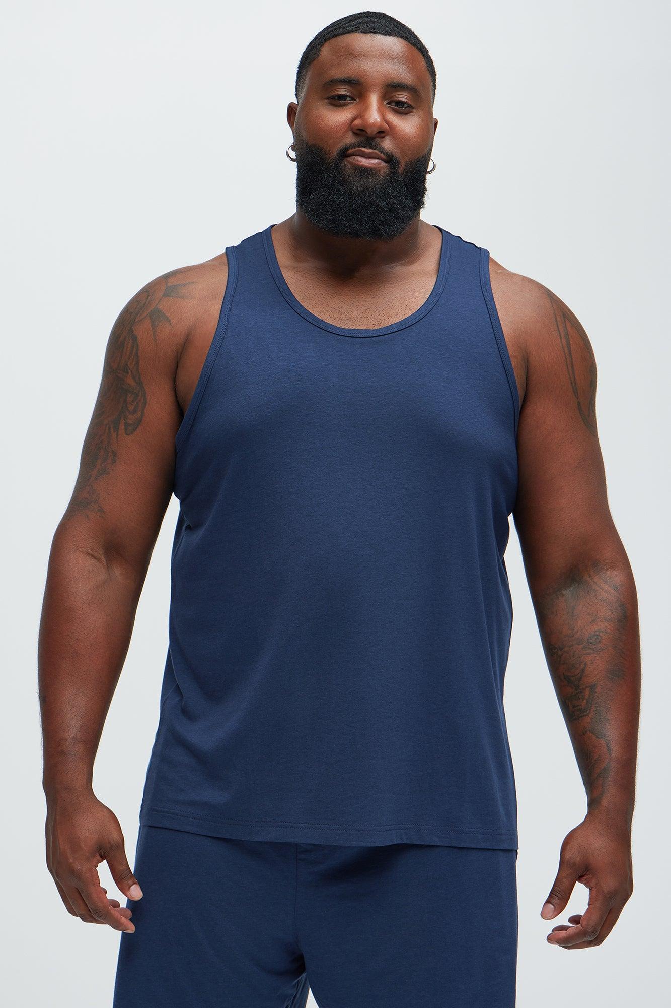 Essential Modal Lounge Tank - Navy Product Image