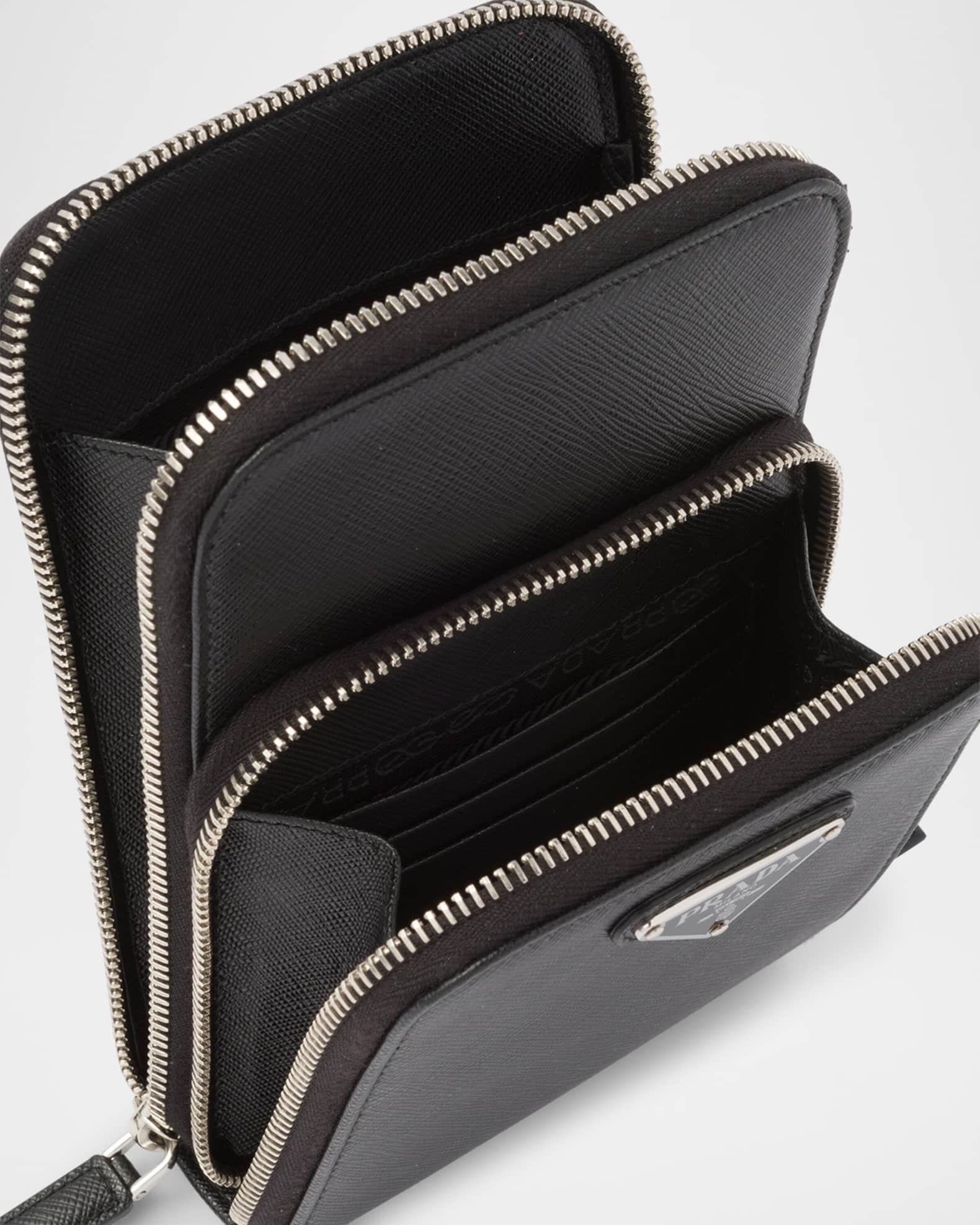 Men's Saffiano Leather Smartphone Case Product Image