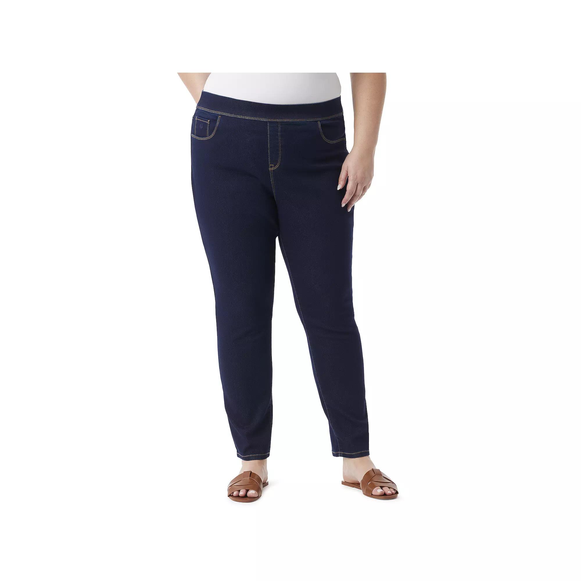 Plus Size Gloria Vanderbilt Knitology Amanda Pull-on Jeans, Womens Product Image
