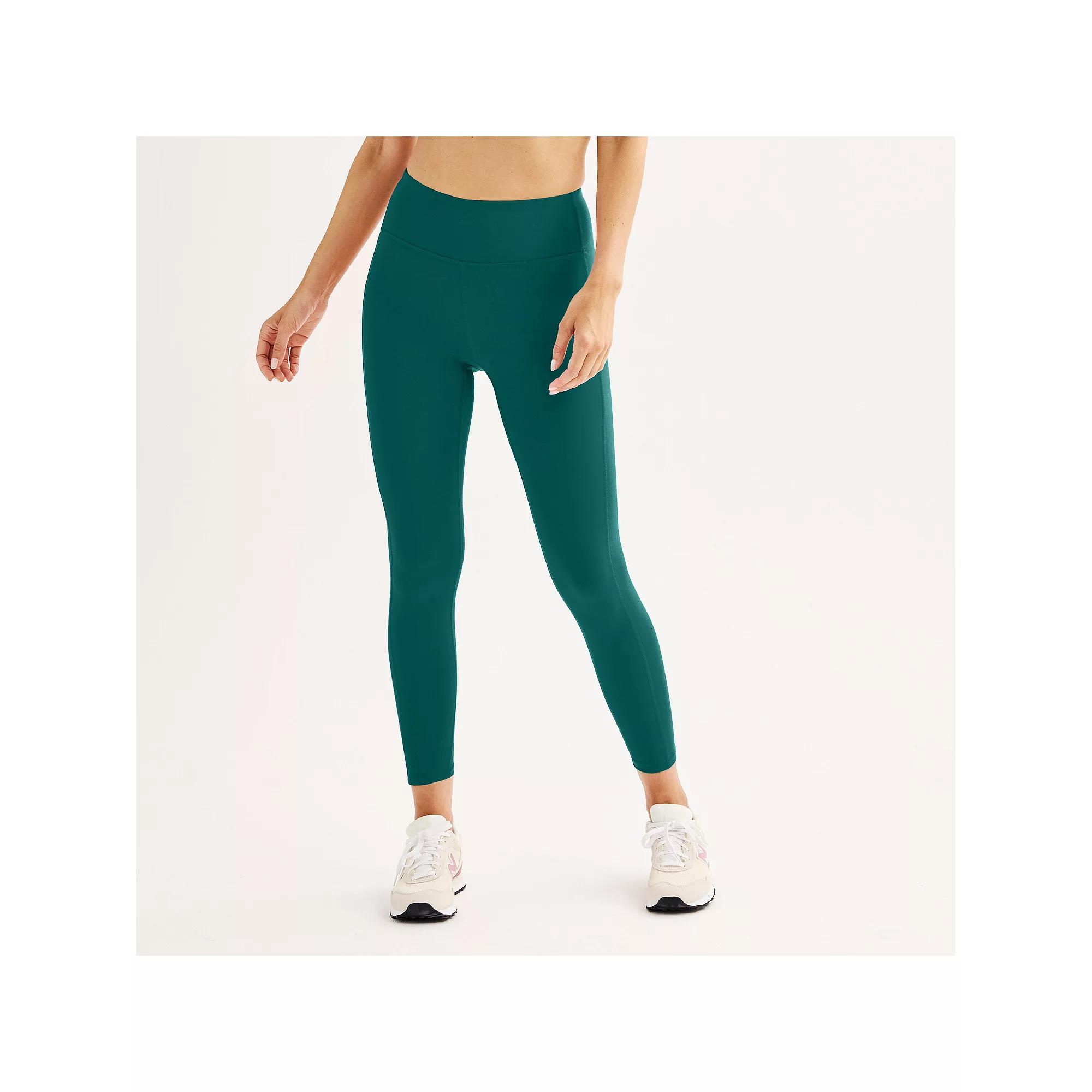 Women's Tek Gear® Ultrastretch High-Waisted Side Pocket 7/8 Leggings, Size: XXL, Dark Blue Teal Product Image