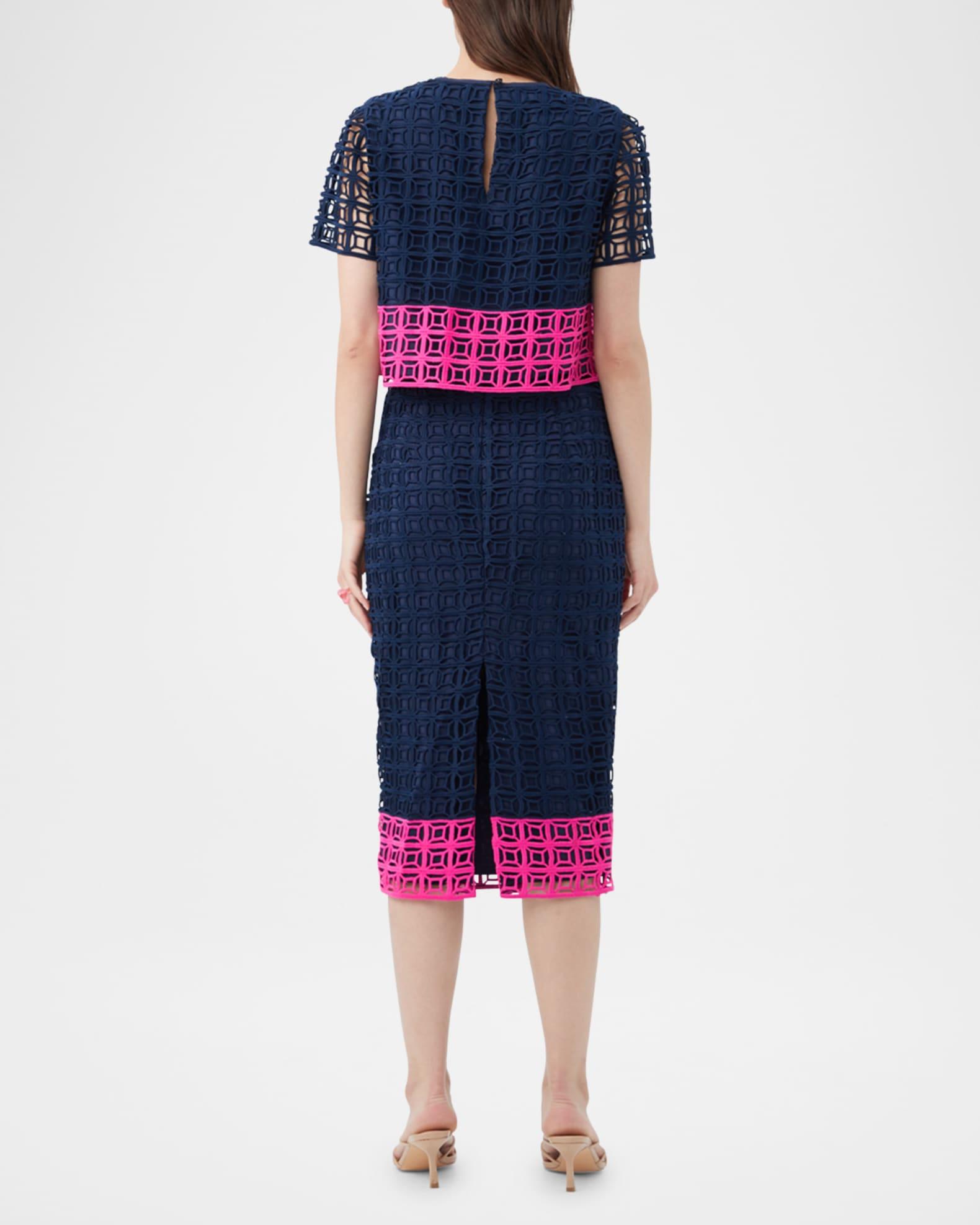 Serilda 2 Cropped Colorblock Lace Top Product Image